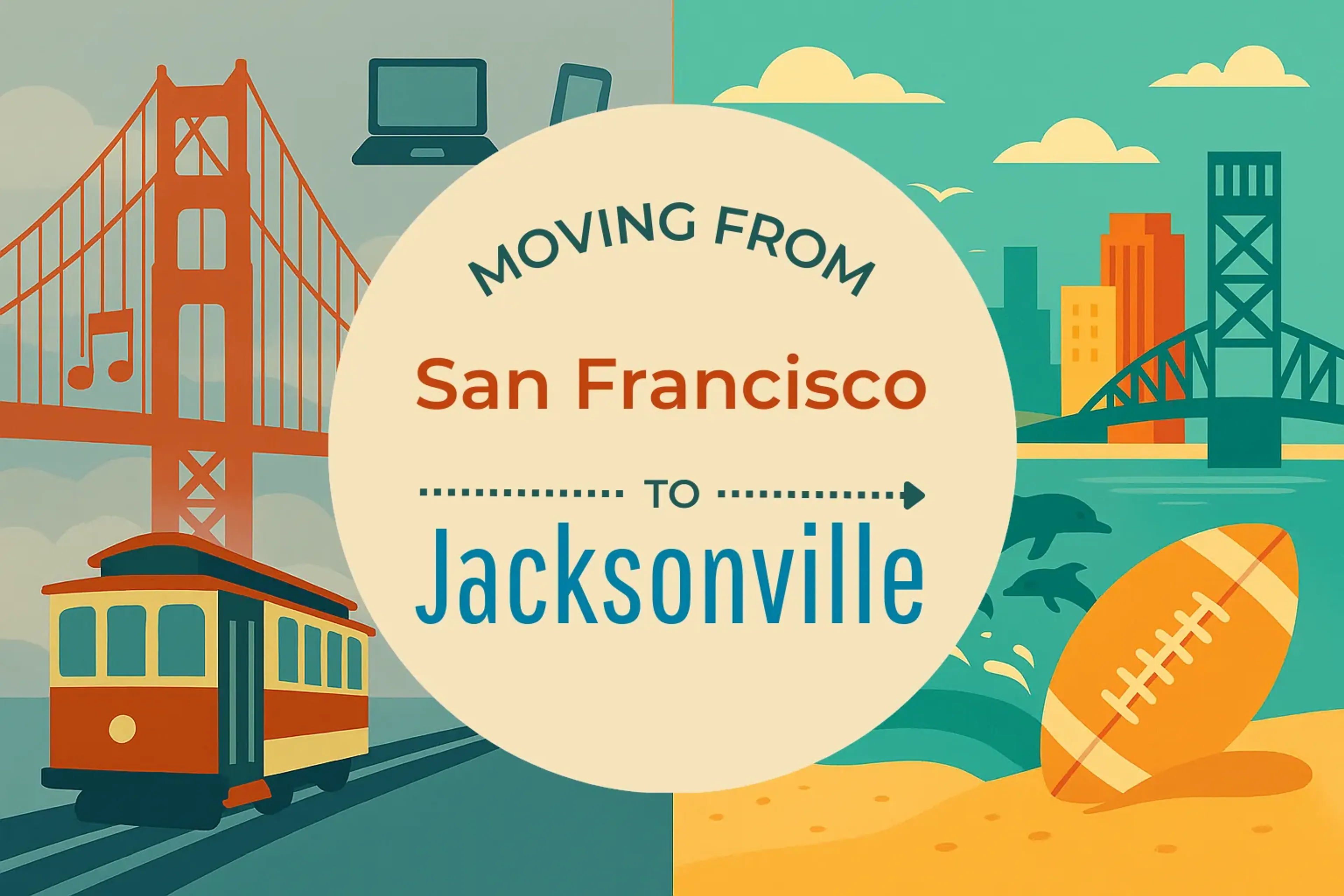 Side-by-side comparison of San Francisco to Jacksonville moving companies