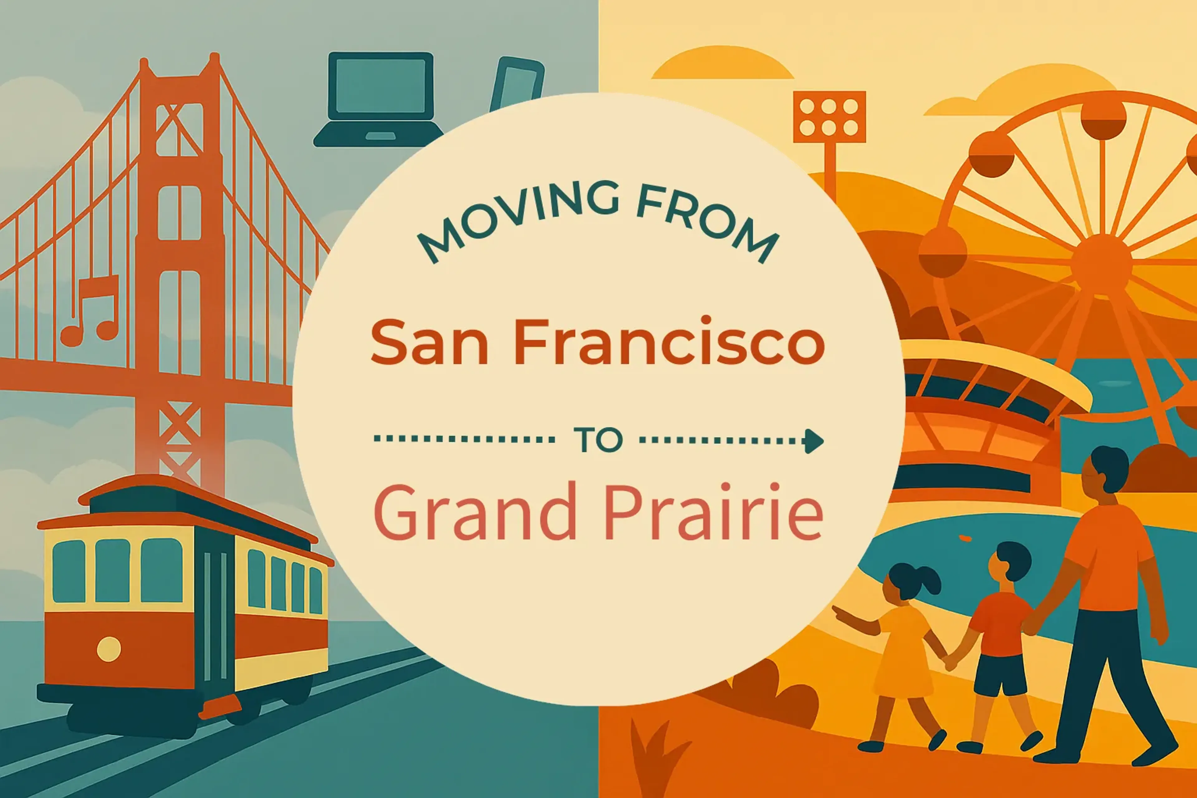 Side-by-side comparison of San Francisco to Grand Prairie moving companies