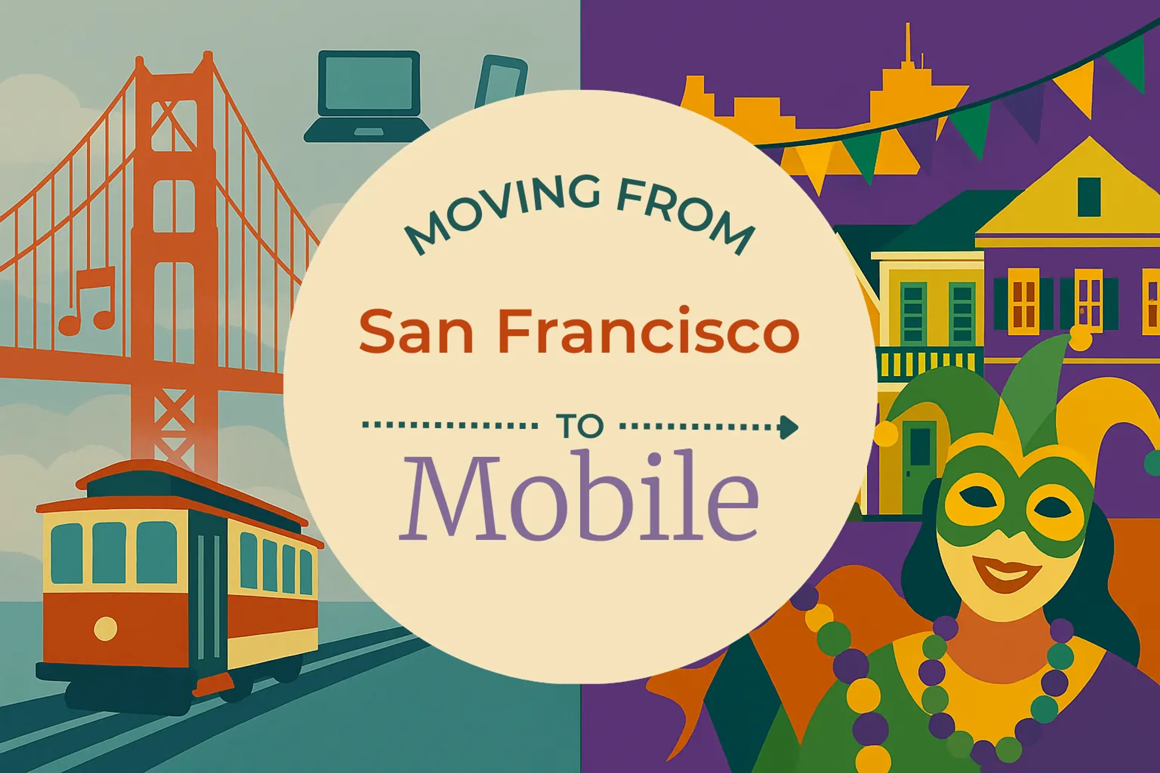 Side-by-side comparison of San Francisco to Mobile moving companies