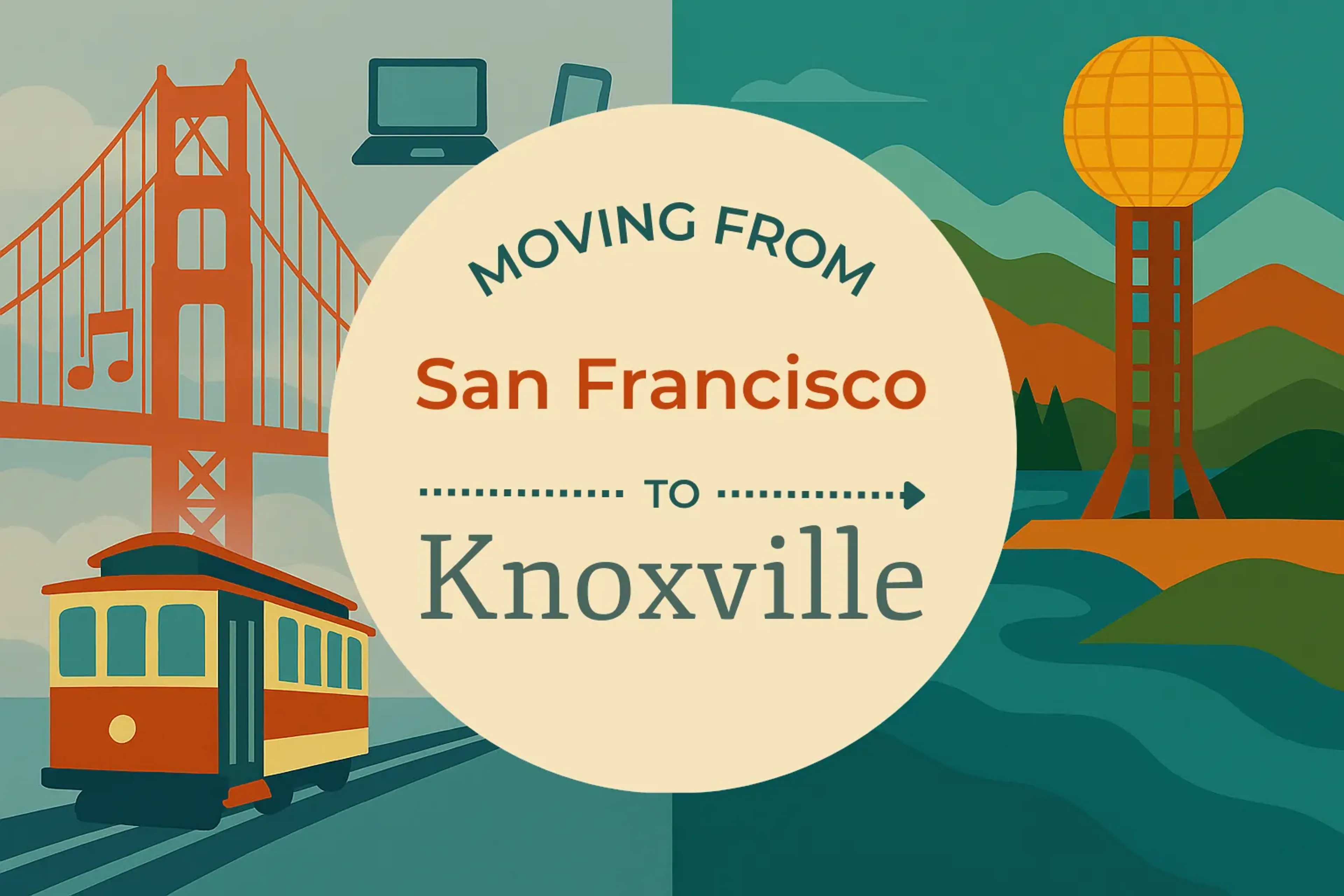 Side-by-side comparison of San Francisco to Knoxville moving companies