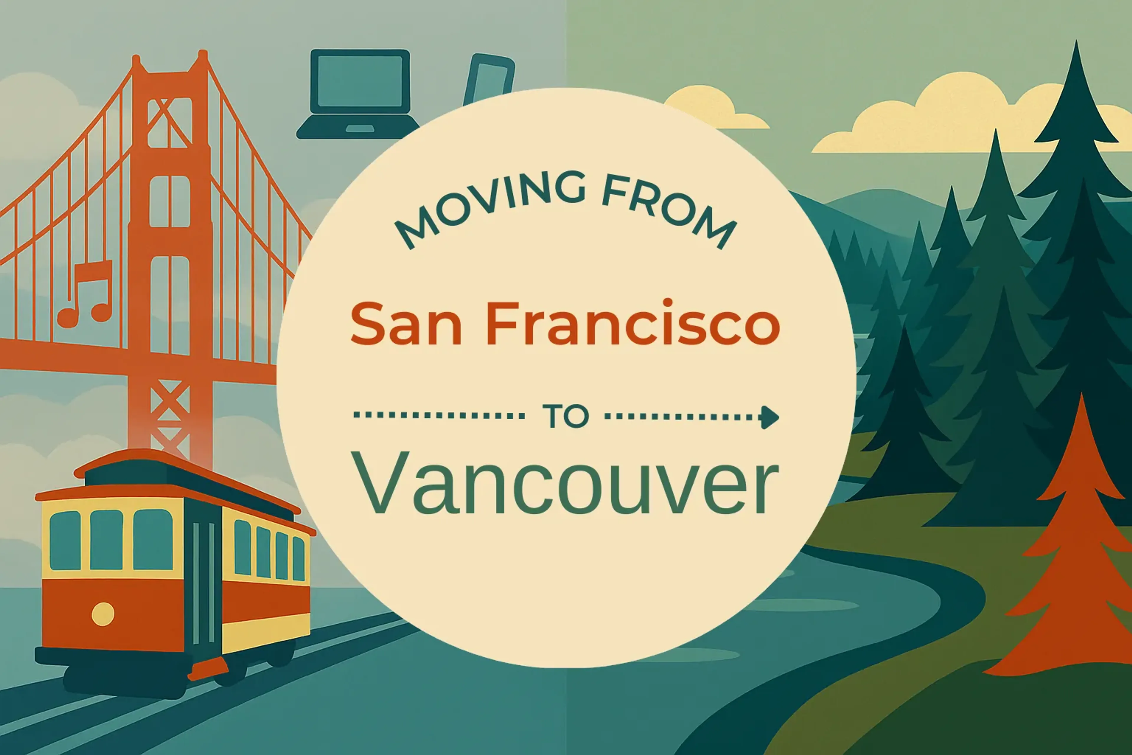 Side-by-side comparison of San Francisco to Vancouver moving companies
