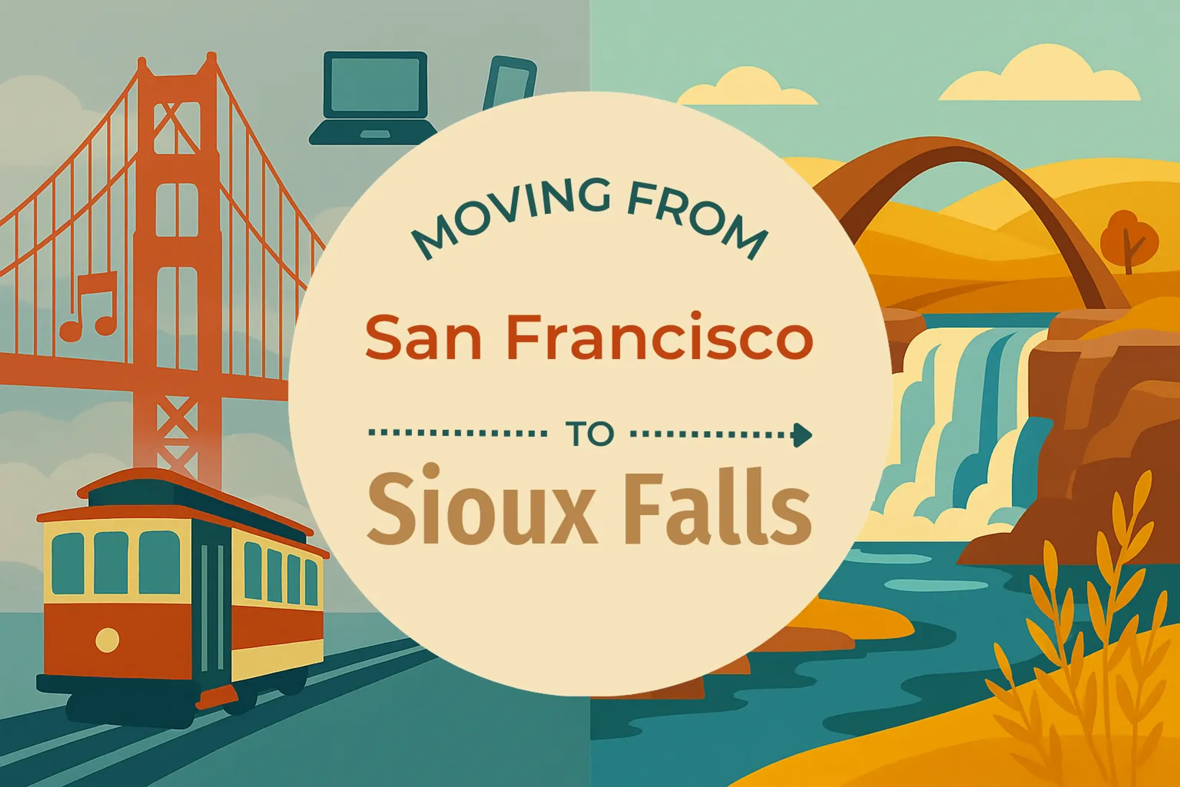 Side-by-side comparison of San Francisco to Sioux Falls moving companies