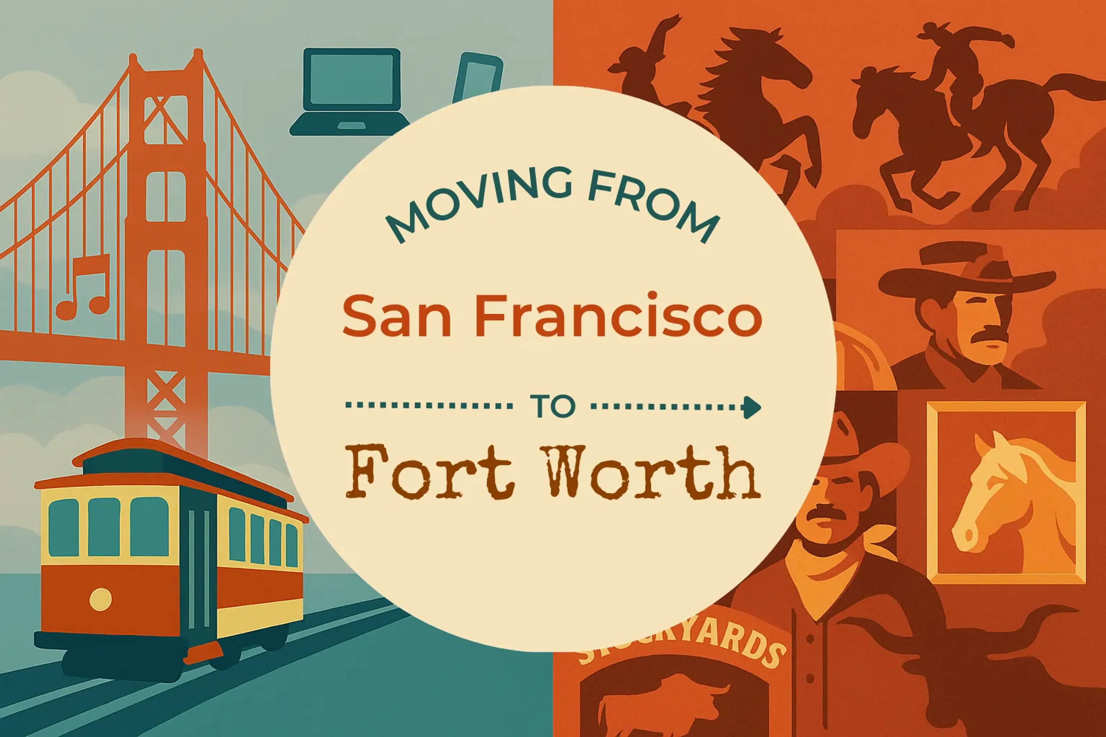 Side-by-side comparison of San Francisco to Fort Worth moving companies
