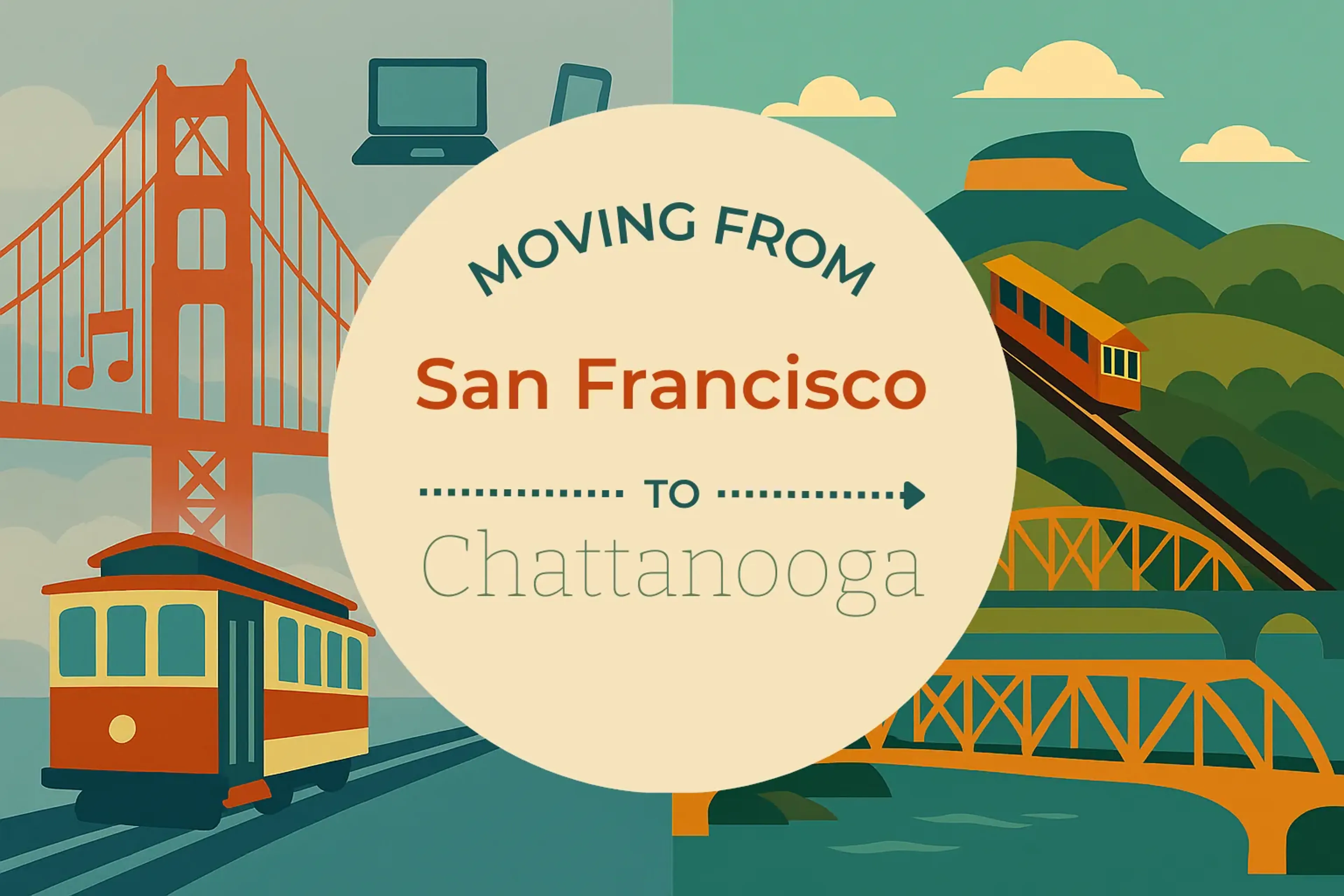 Side-by-side comparison of San Francisco to Chattanooga moving companies