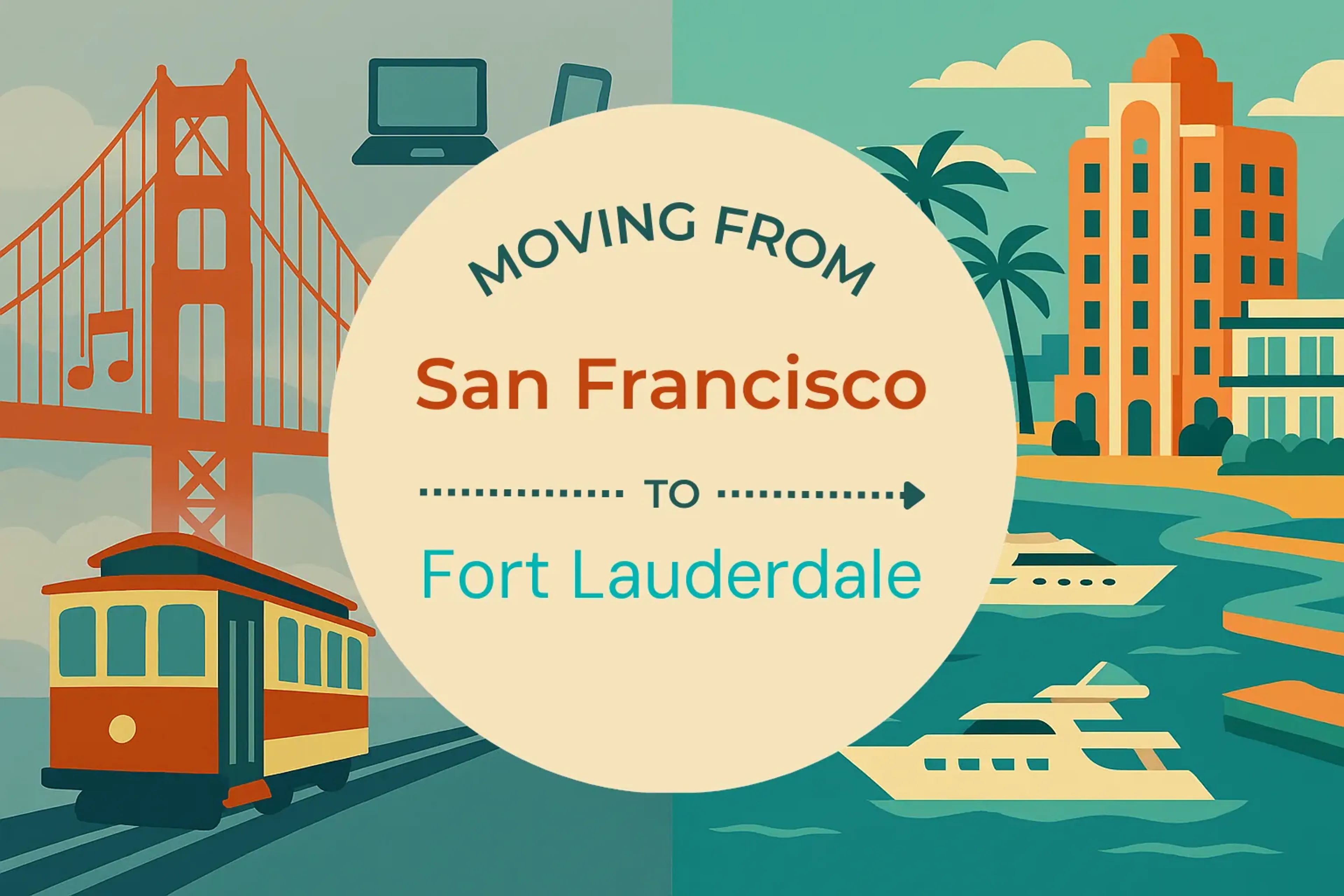 Side-by-side comparison of San Francisco to Fort Lauderdale moving companies