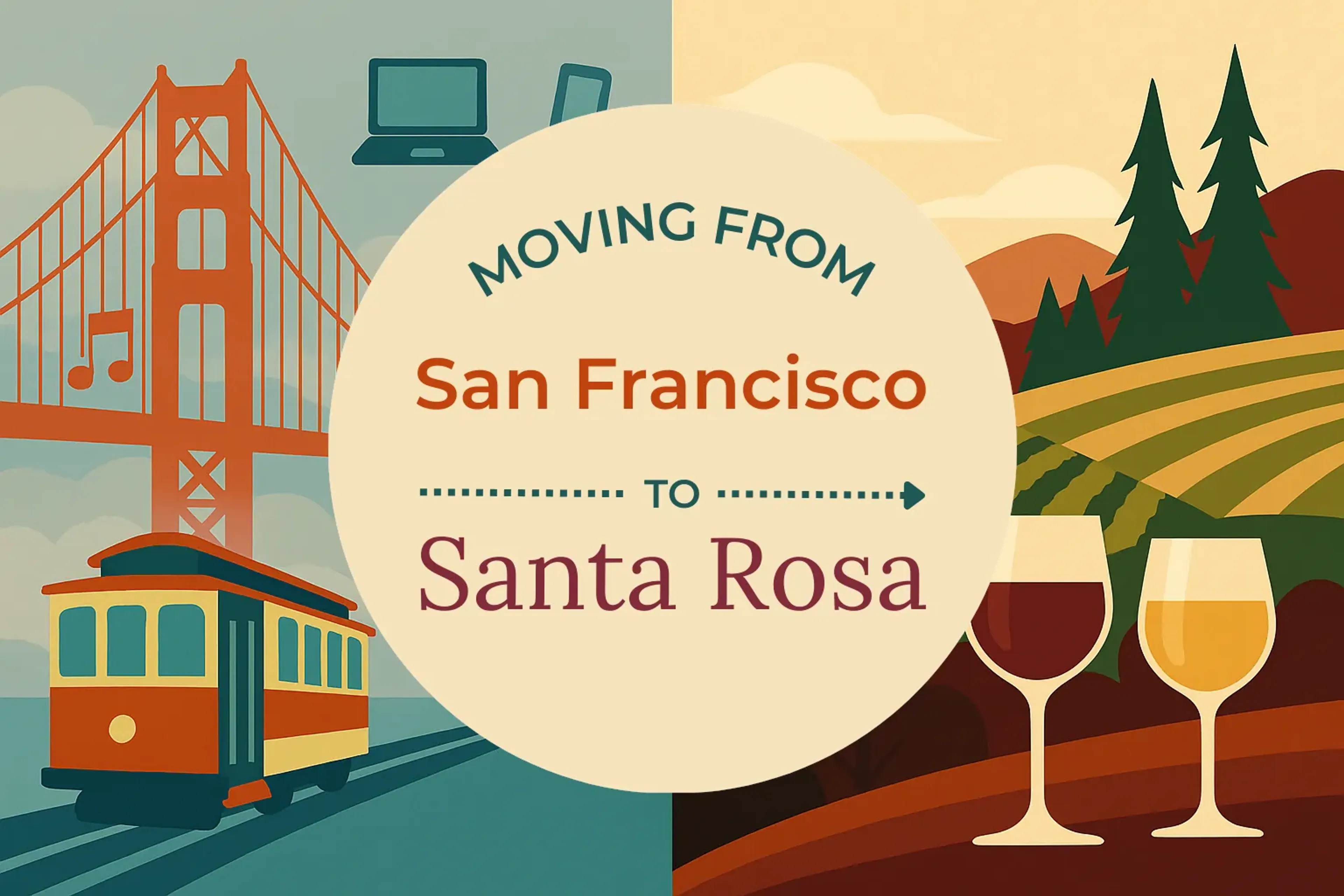 Side-by-side comparison of San Francisco to Santa Rosa moving companies