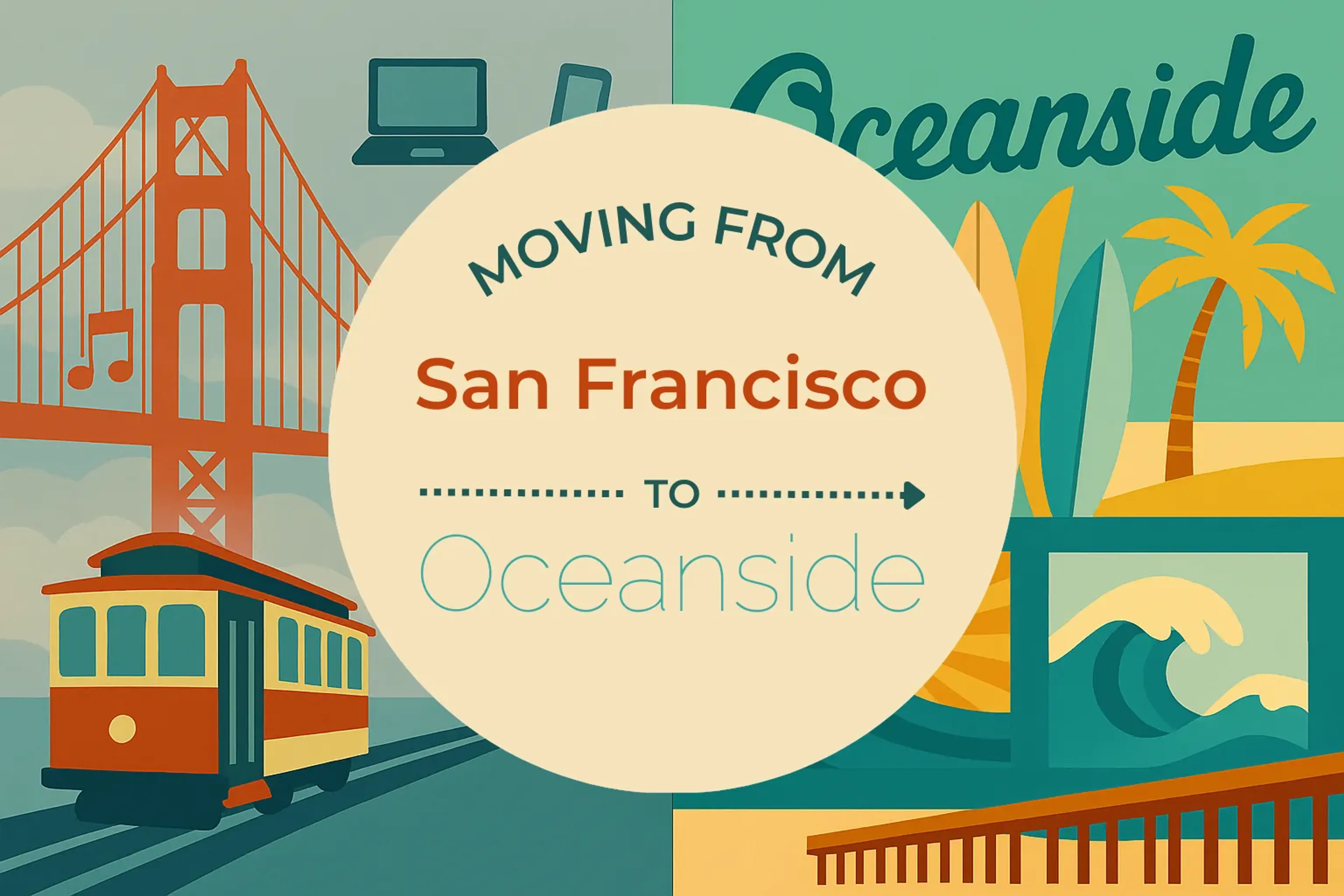 Side-by-side comparison of San Francisco to Oceanside moving companies