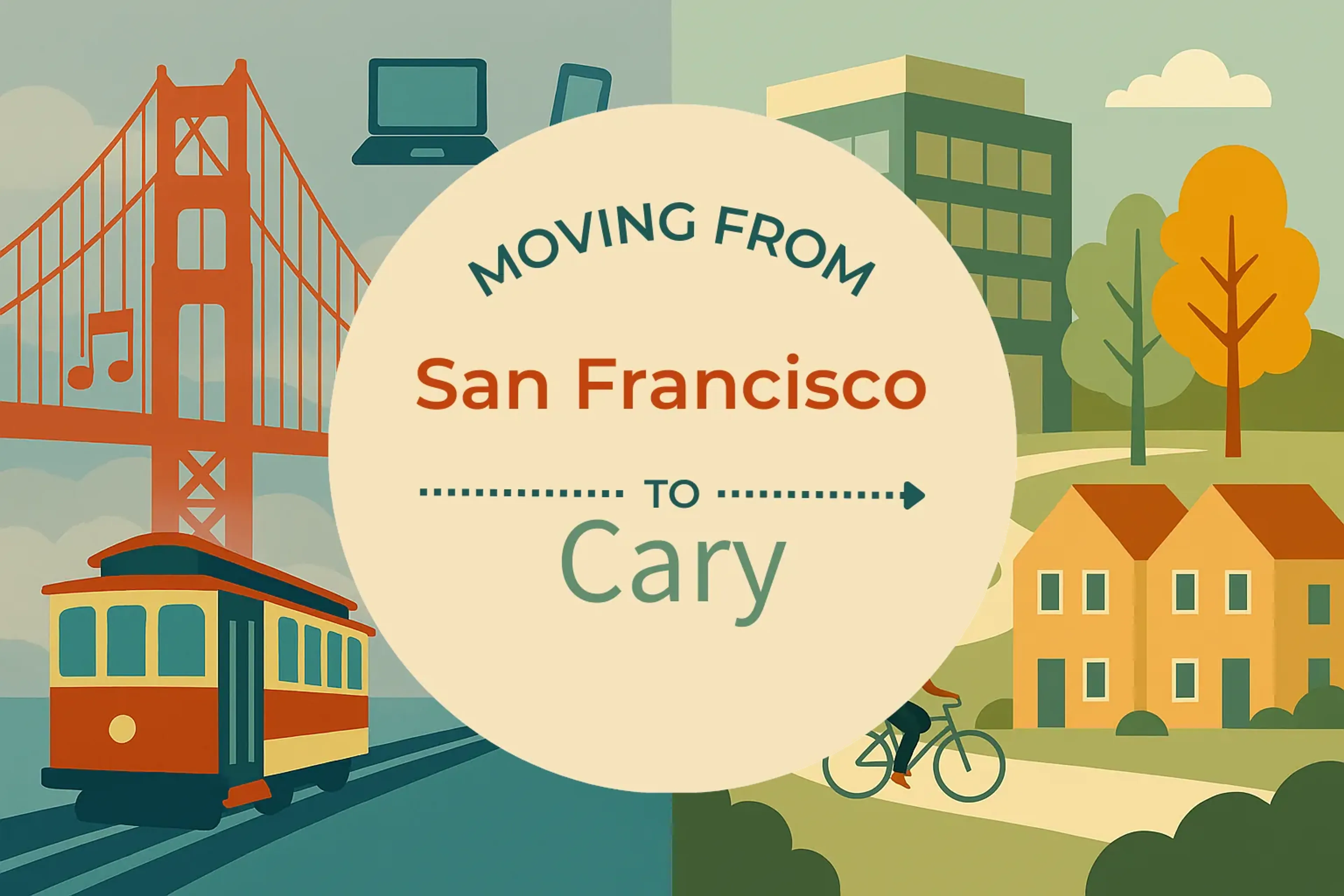 Side-by-side comparison of San Francisco to Cary moving companies