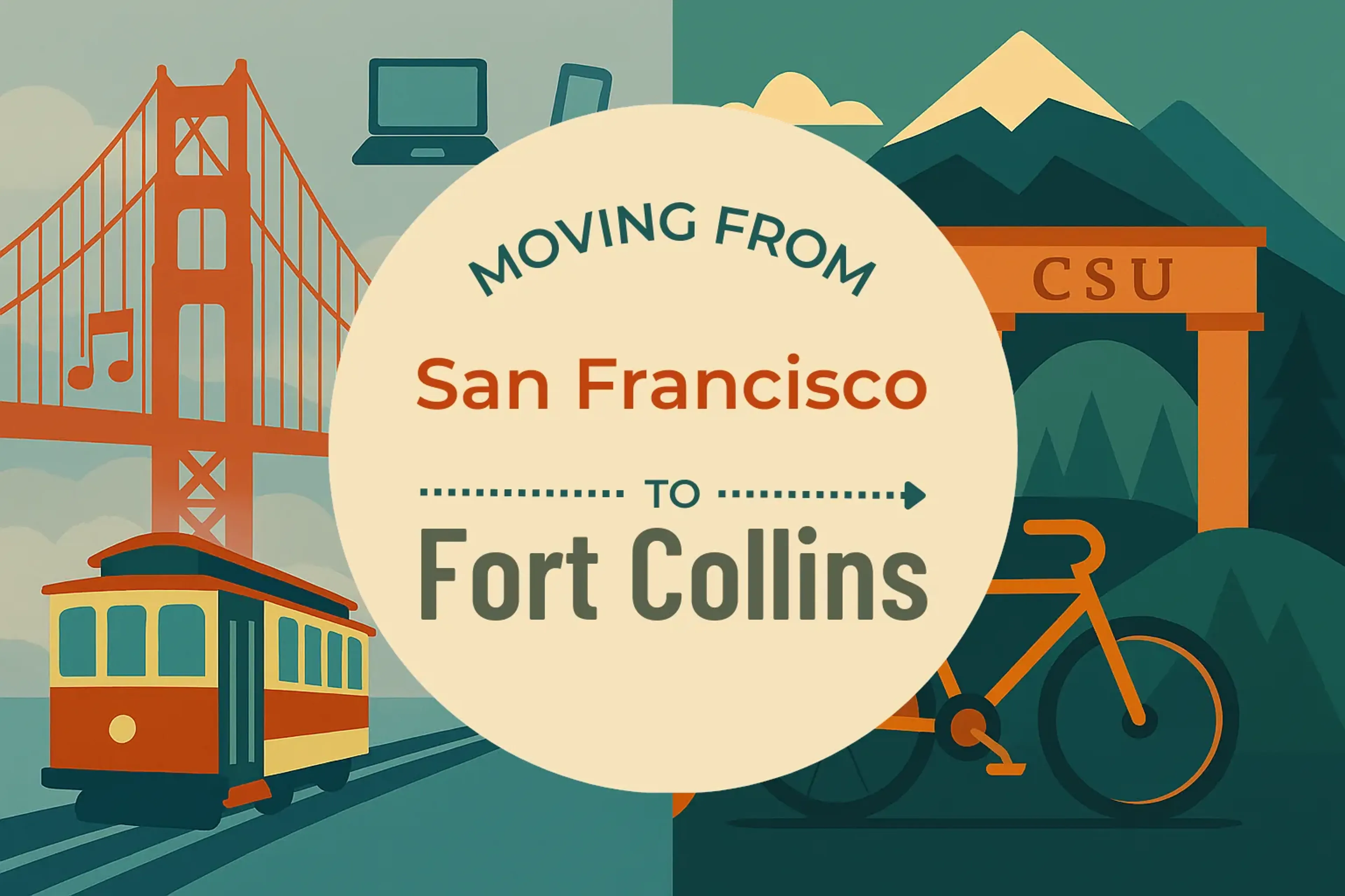 Side-by-side comparison of San Francisco to Fort Collins moving companies
