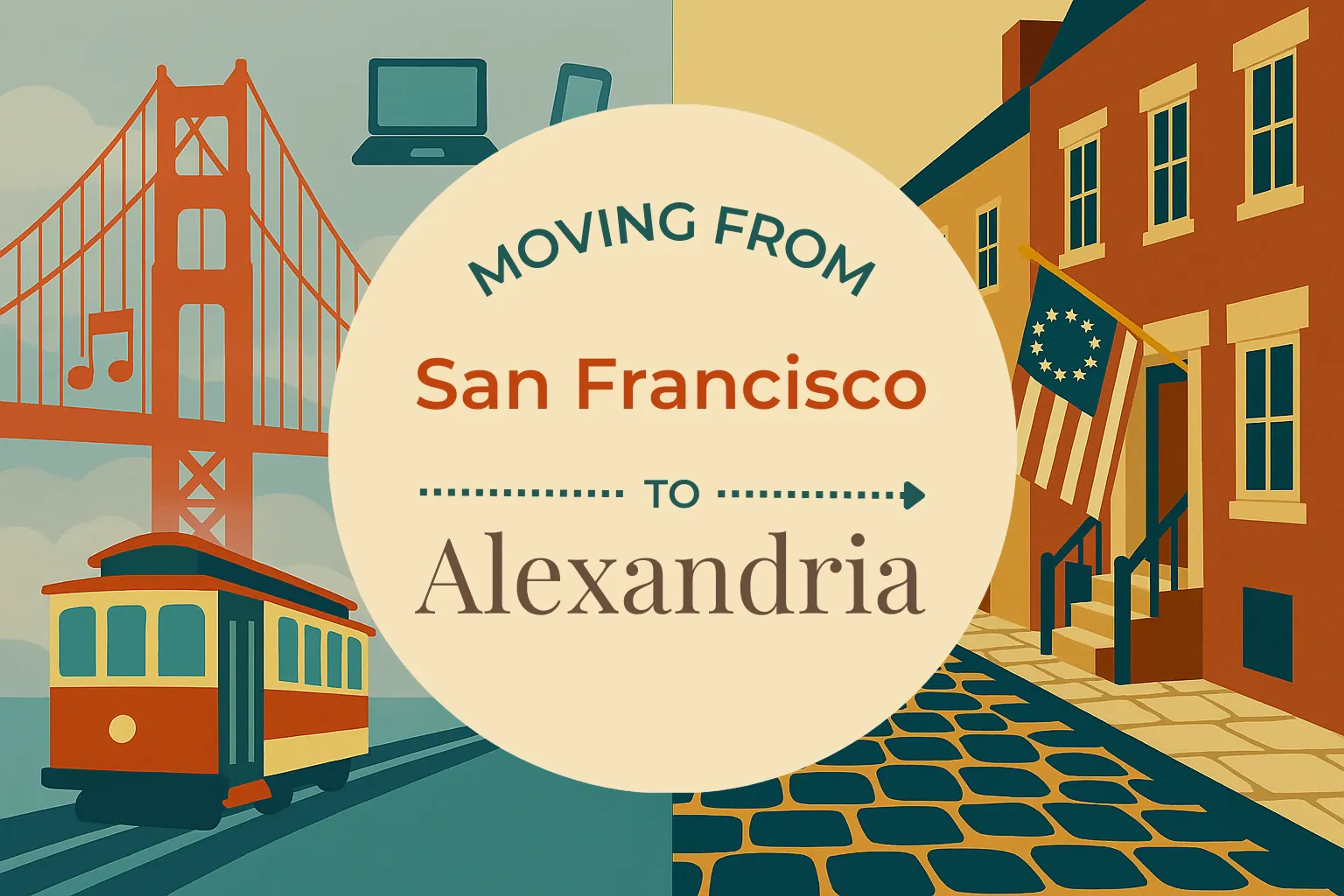 Side-by-side comparison of San Francisco to Alexandria moving companies