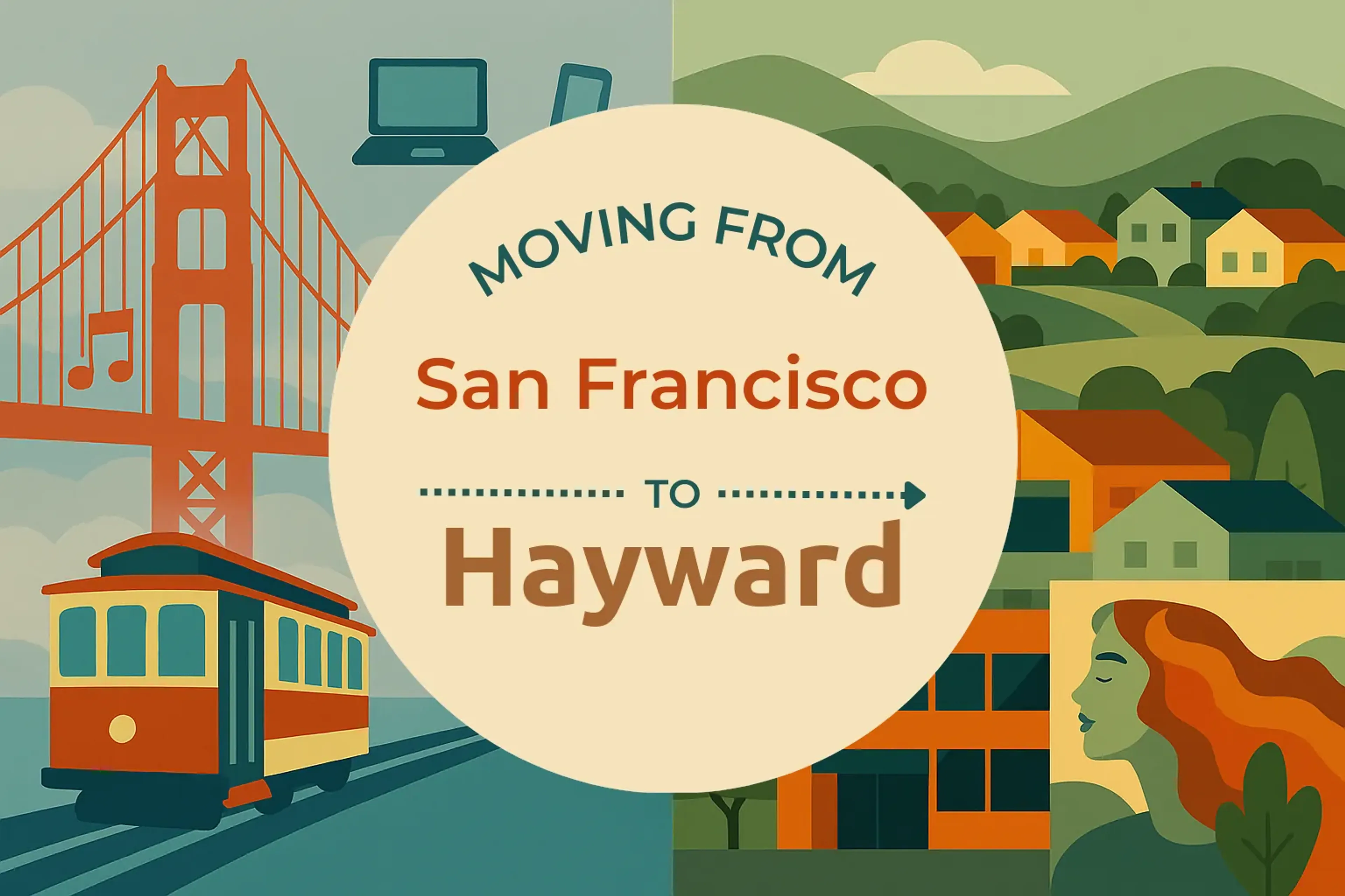 Side-by-side comparison of San Francisco to Hayward moving companies