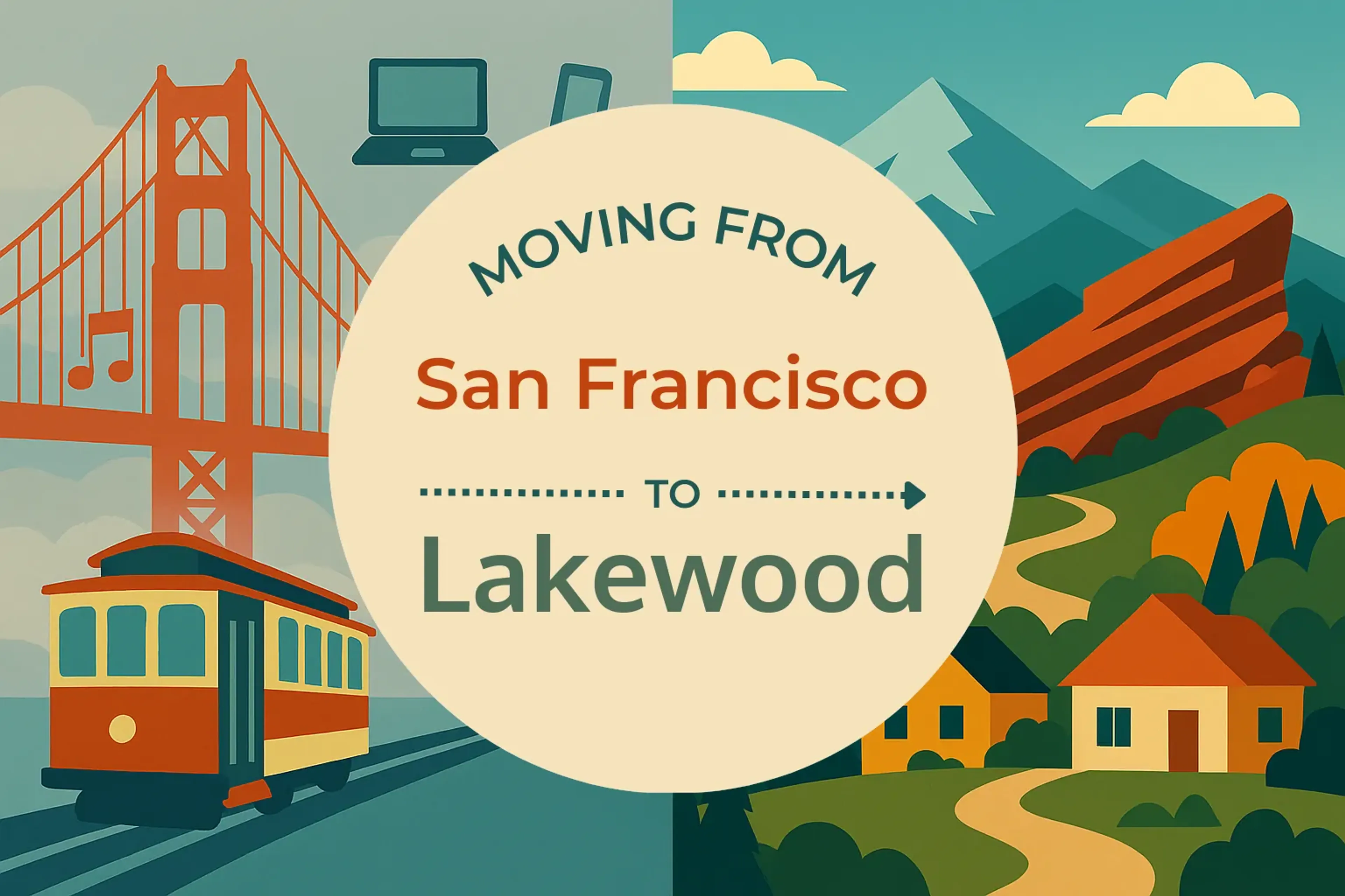 Side-by-side comparison of San Francisco to Lakewood moving companies