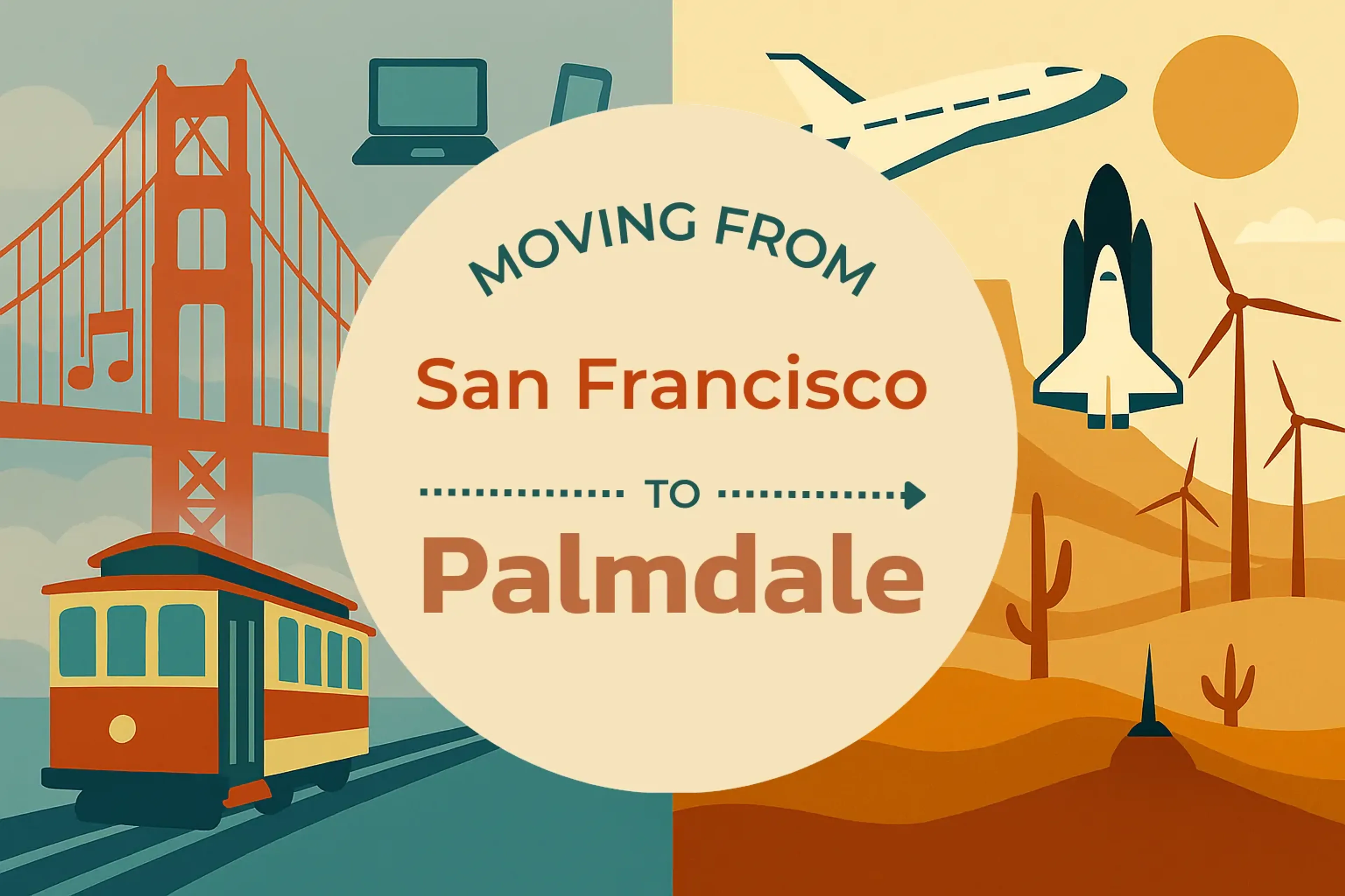 Side-by-side comparison of San Francisco to Palmdale moving companies