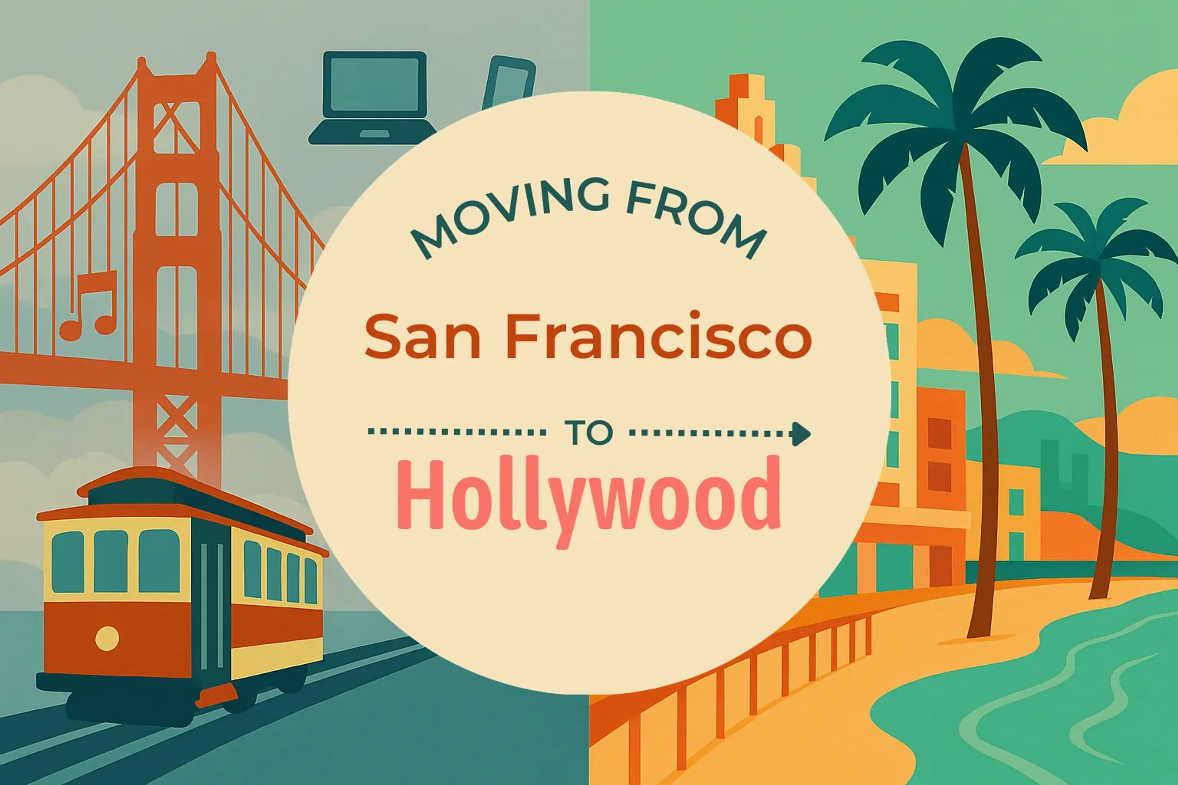 Side-by-side comparison of San Francisco to Hollywood moving companies
