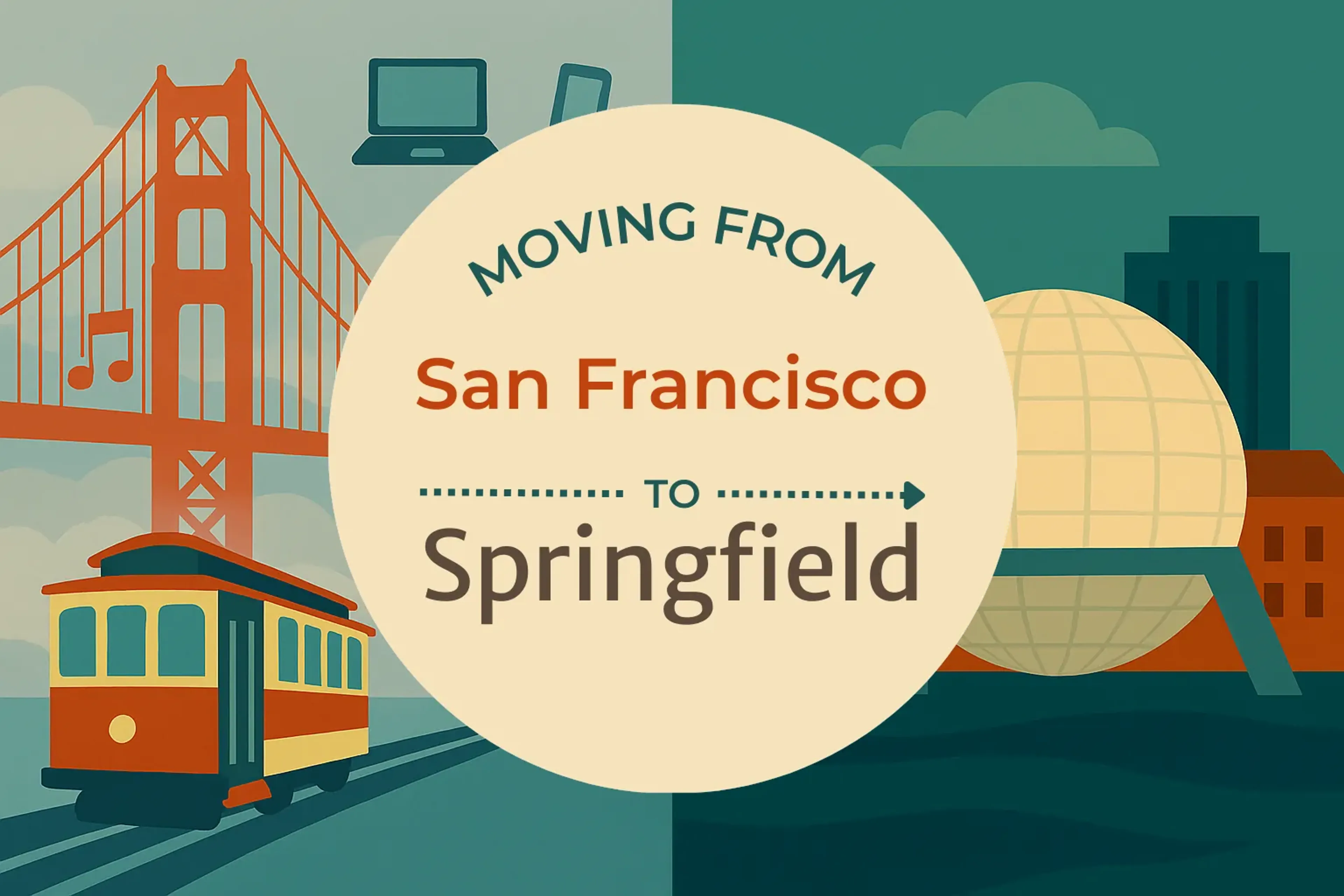 Side-by-side comparison of San Francisco to Springfield moving companies