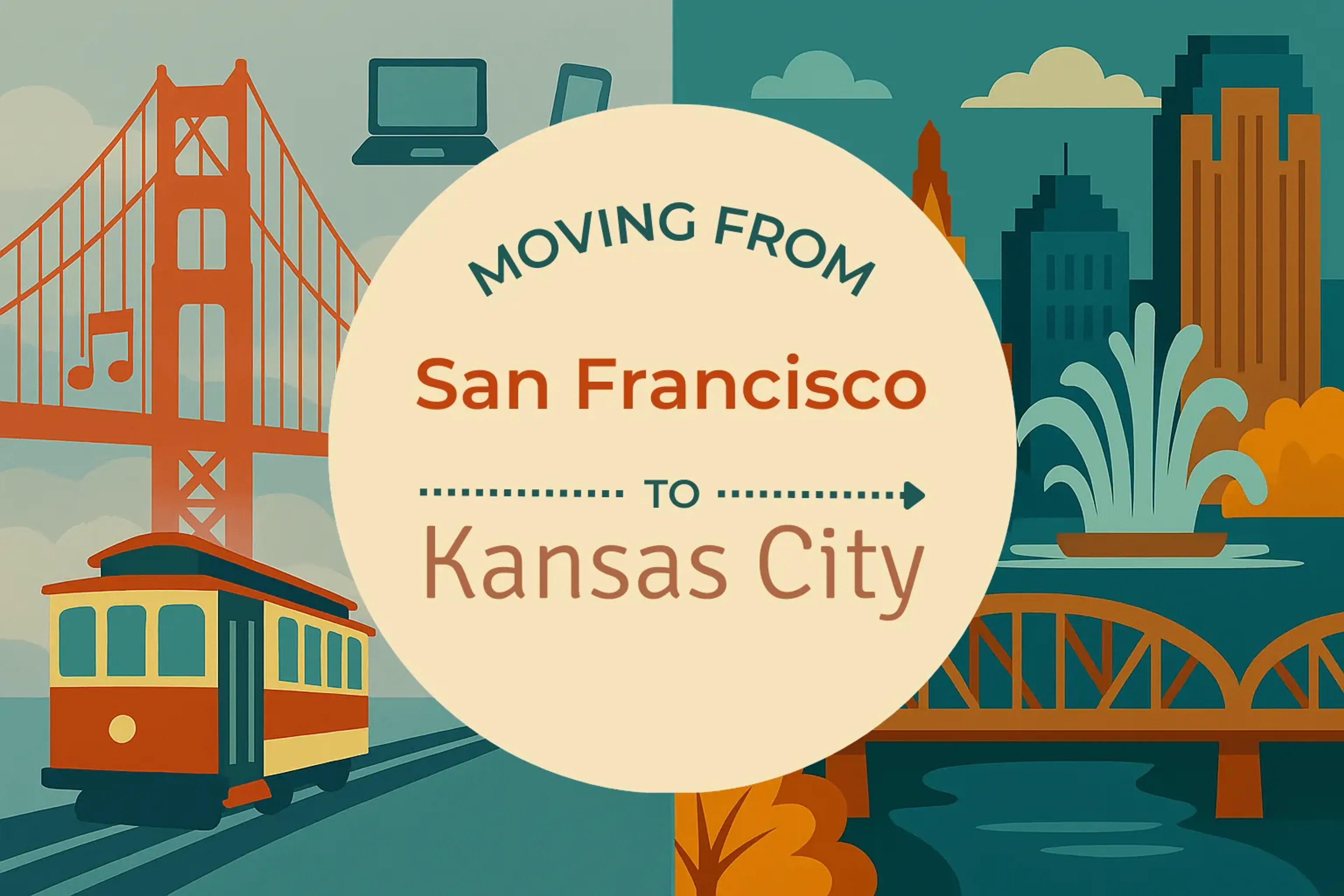Side-by-side comparison of San Francisco to Kansas City moving companies