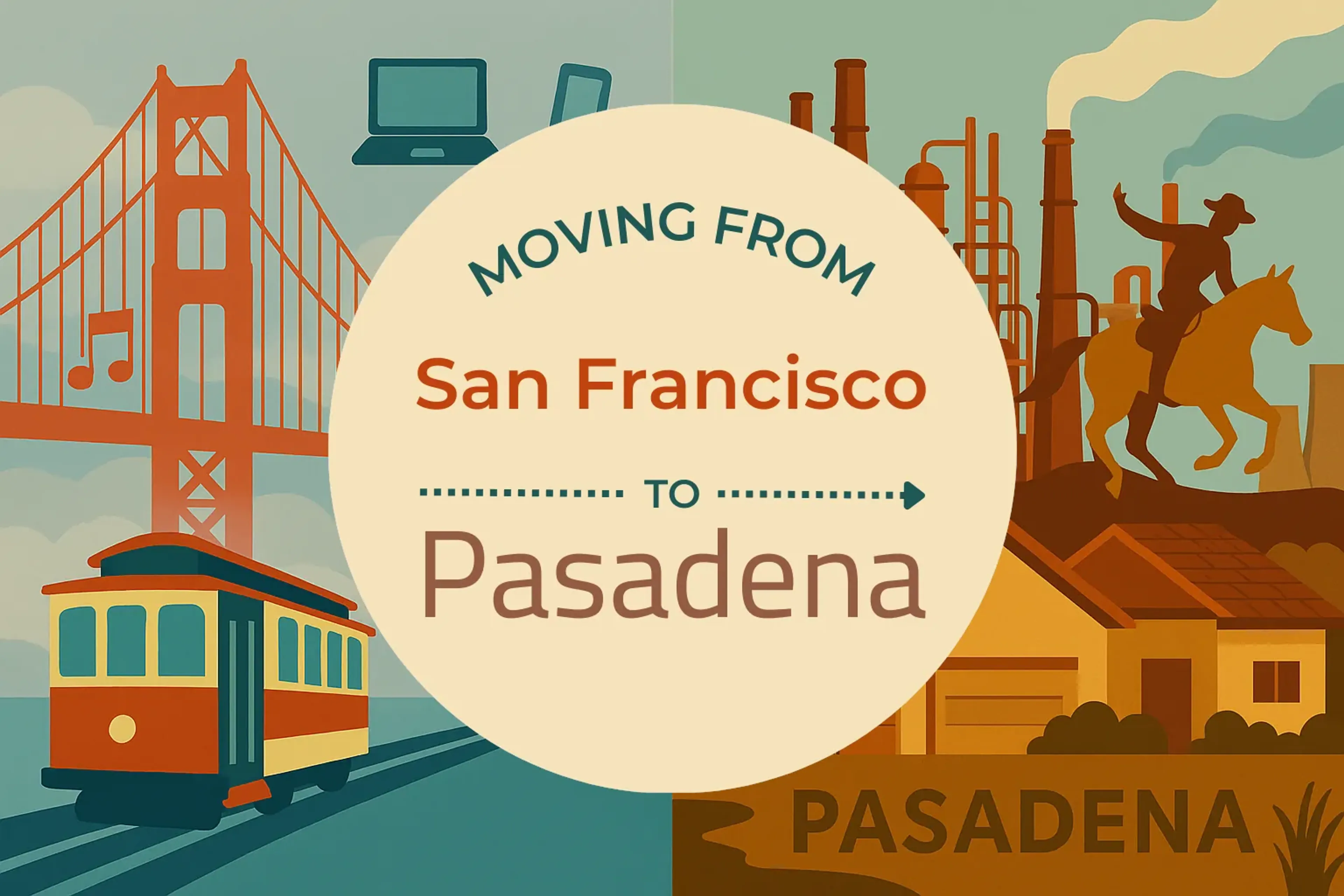 Side-by-side comparison of San Francisco to Pasadena moving companies