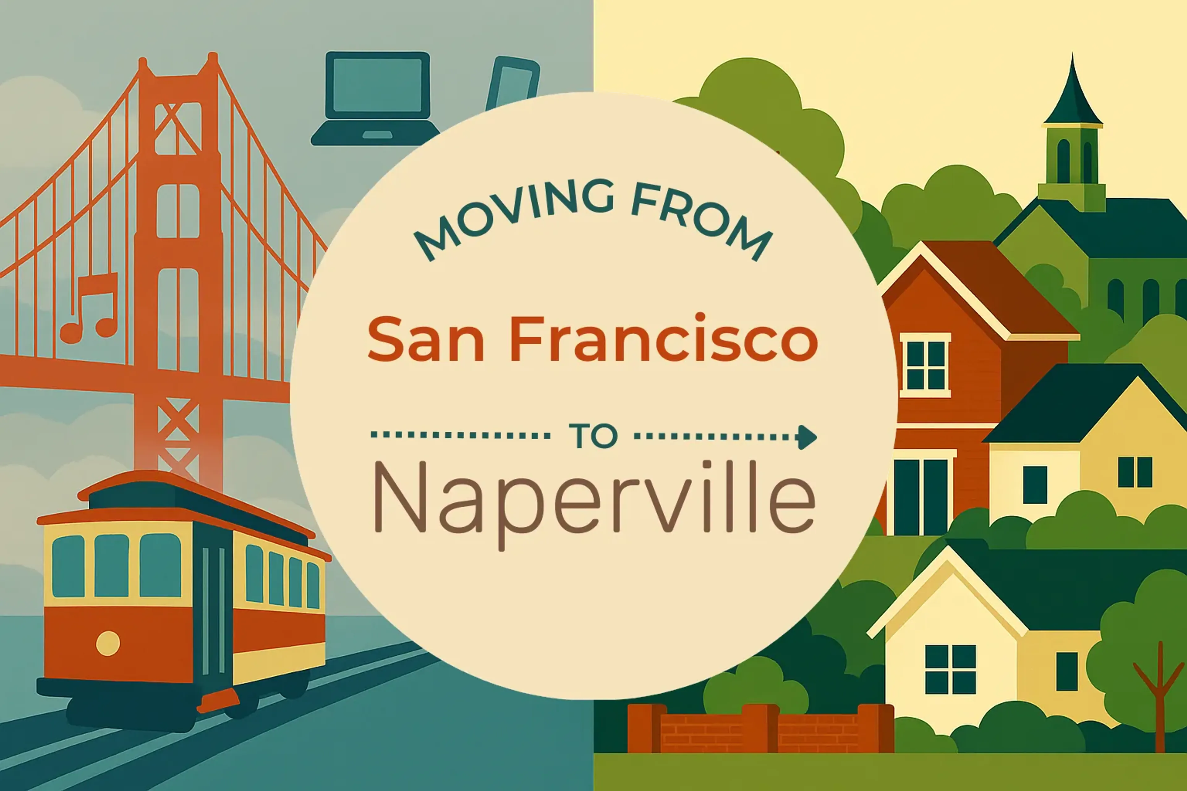 Side-by-side comparison of San Francisco to Naperville moving companies