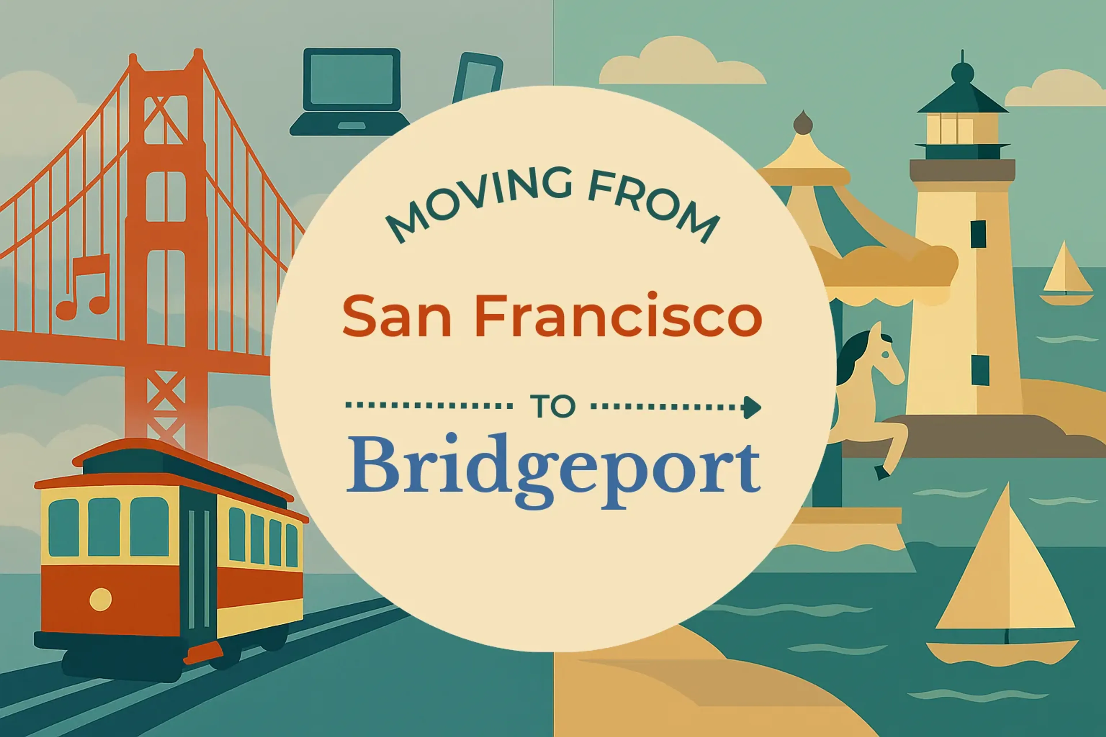 Side-by-side comparison of San Francisco to Bridgeport moving companies