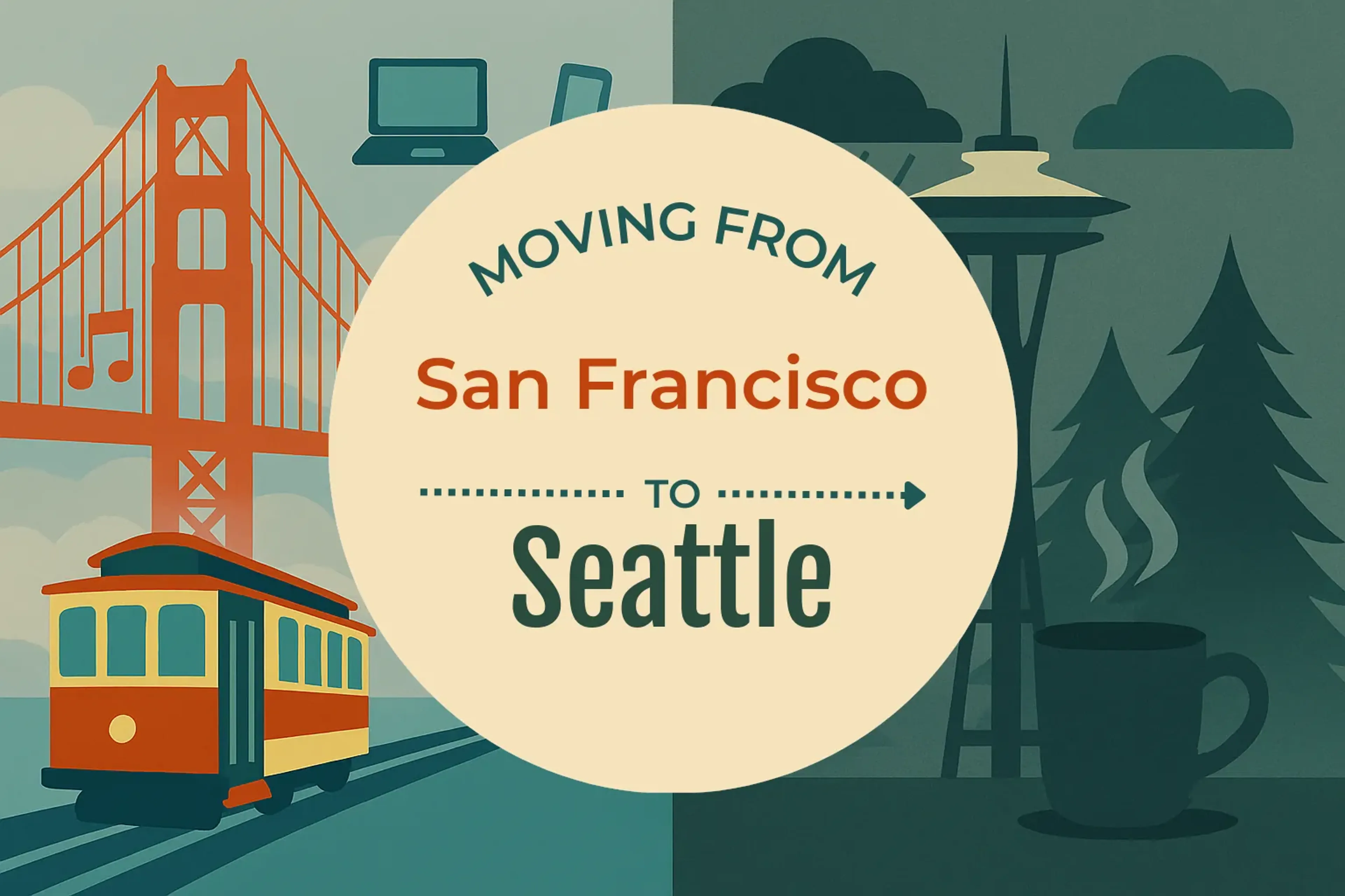 Side-by-side comparison of San Francisco to Seattle moving companies