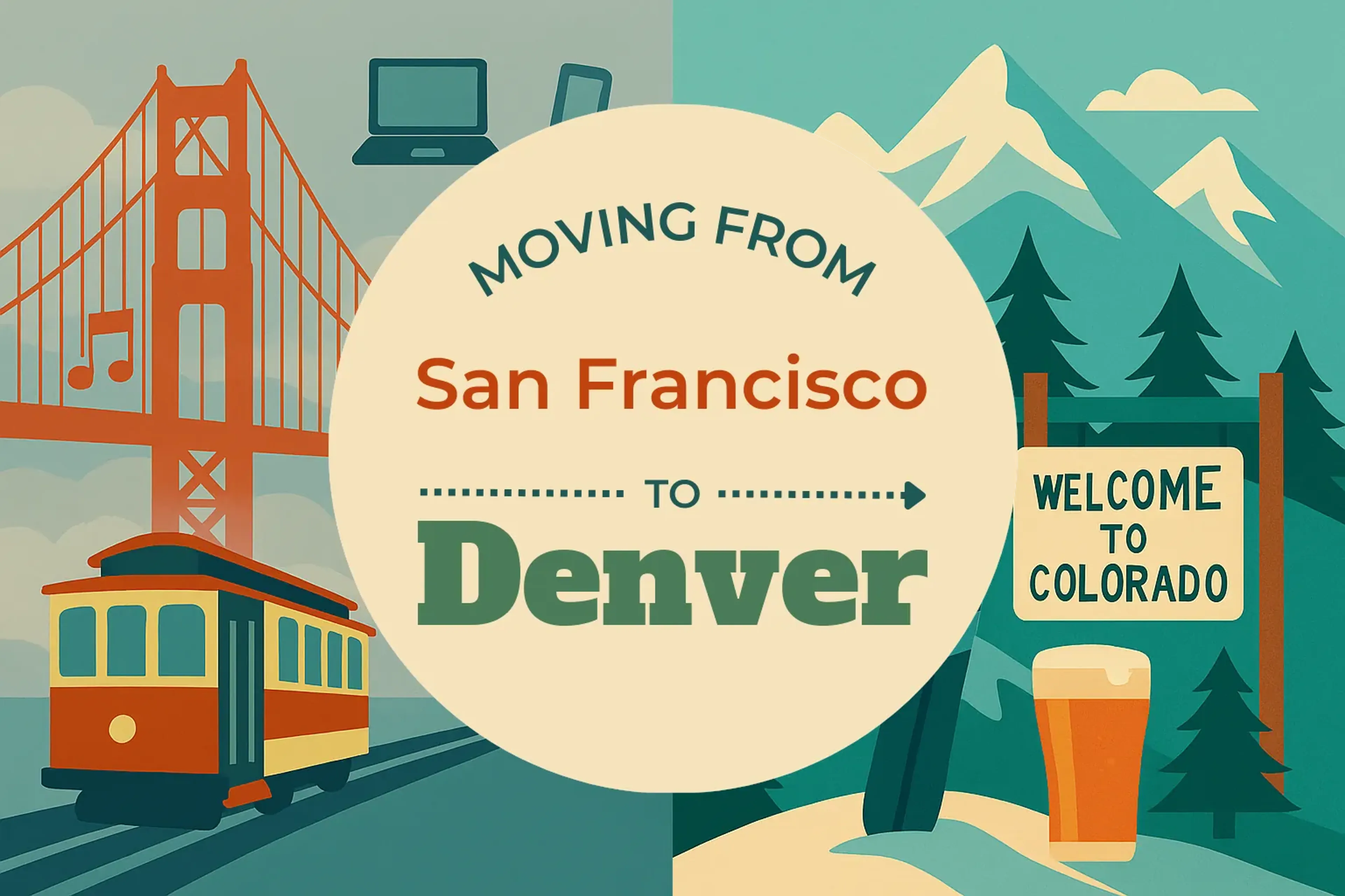 Side-by-side comparison of San Francisco to Denver moving companies