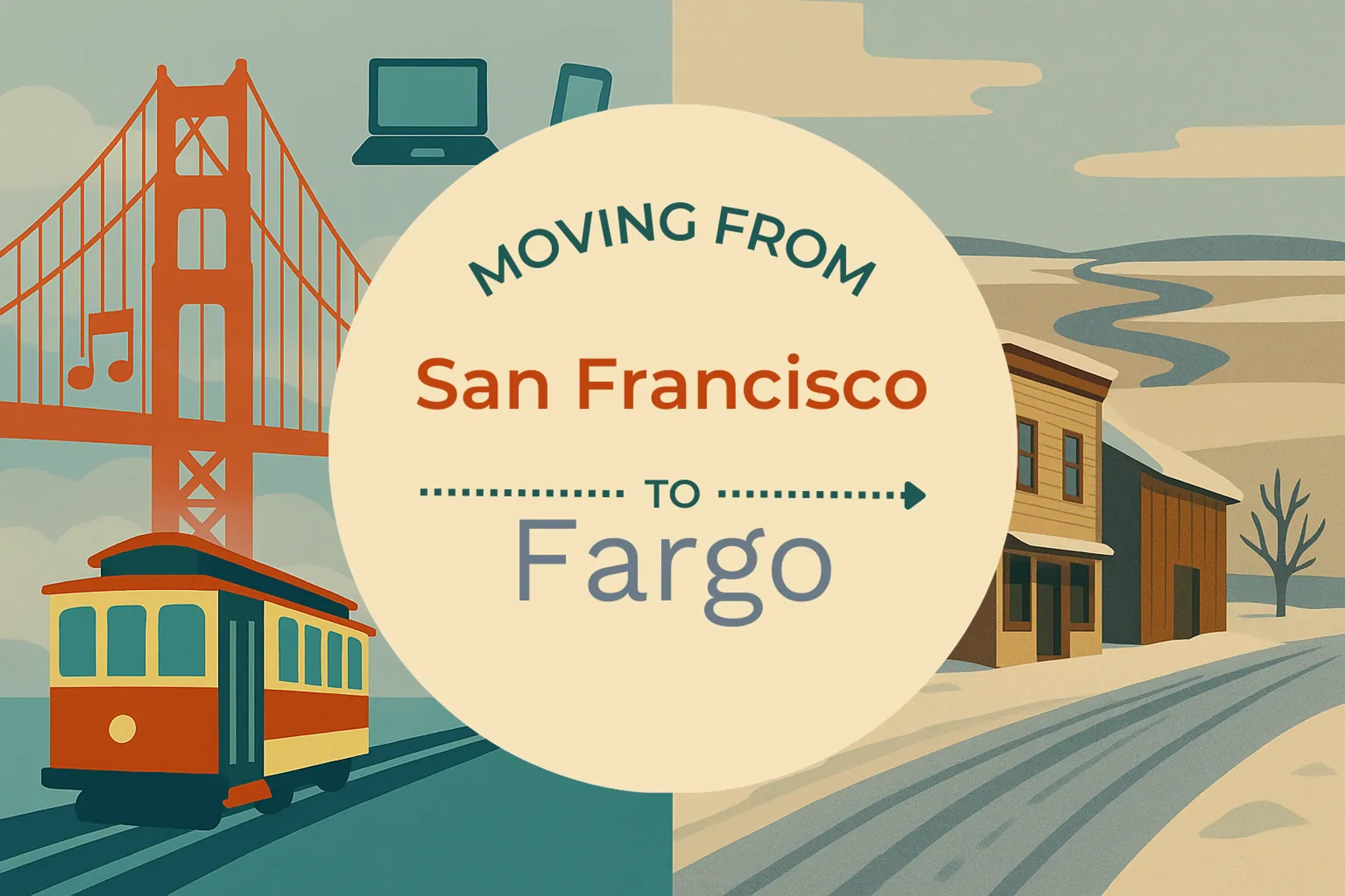 Side-by-side comparison of San Francisco to Fargo moving companies