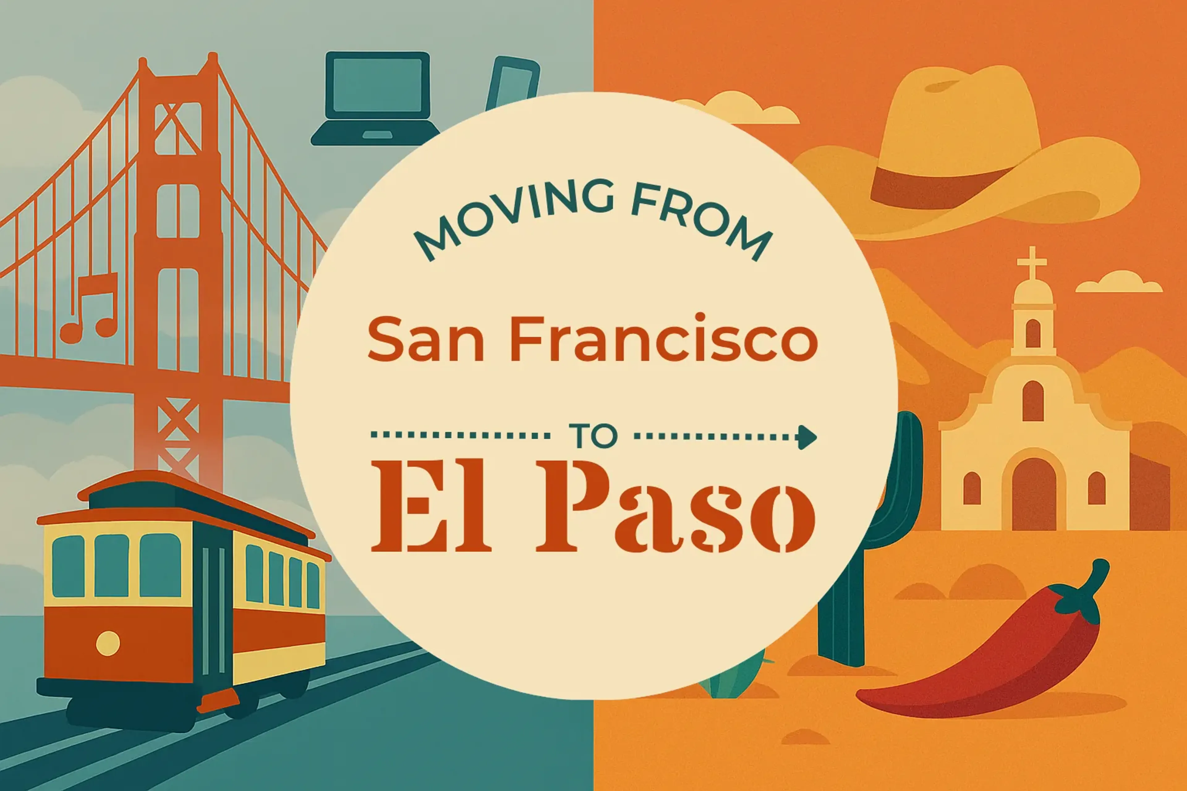 Side-by-side comparison of San Francisco to El Paso moving companies