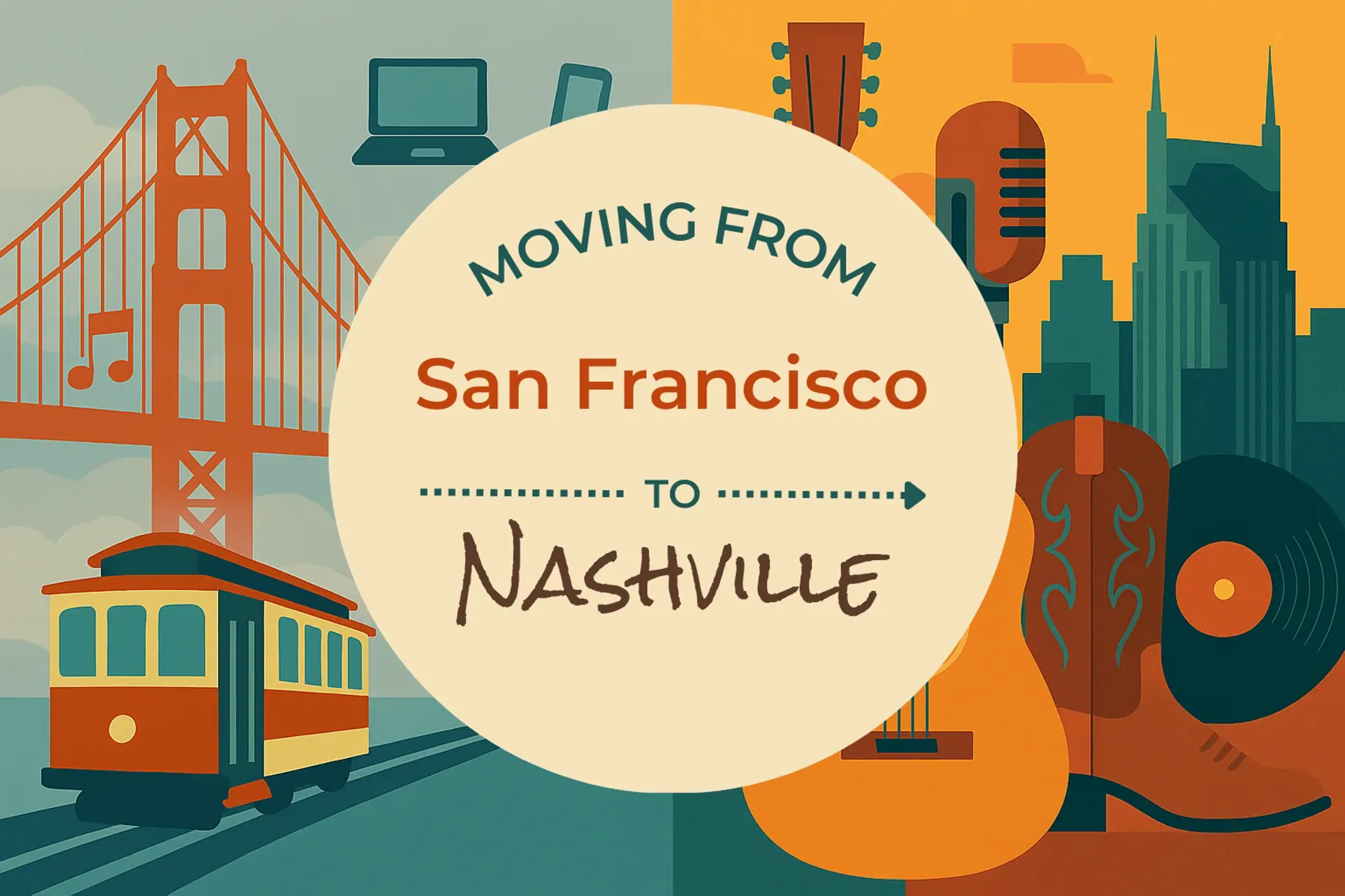 Side-by-side comparison of San Francisco to Nashville moving companies