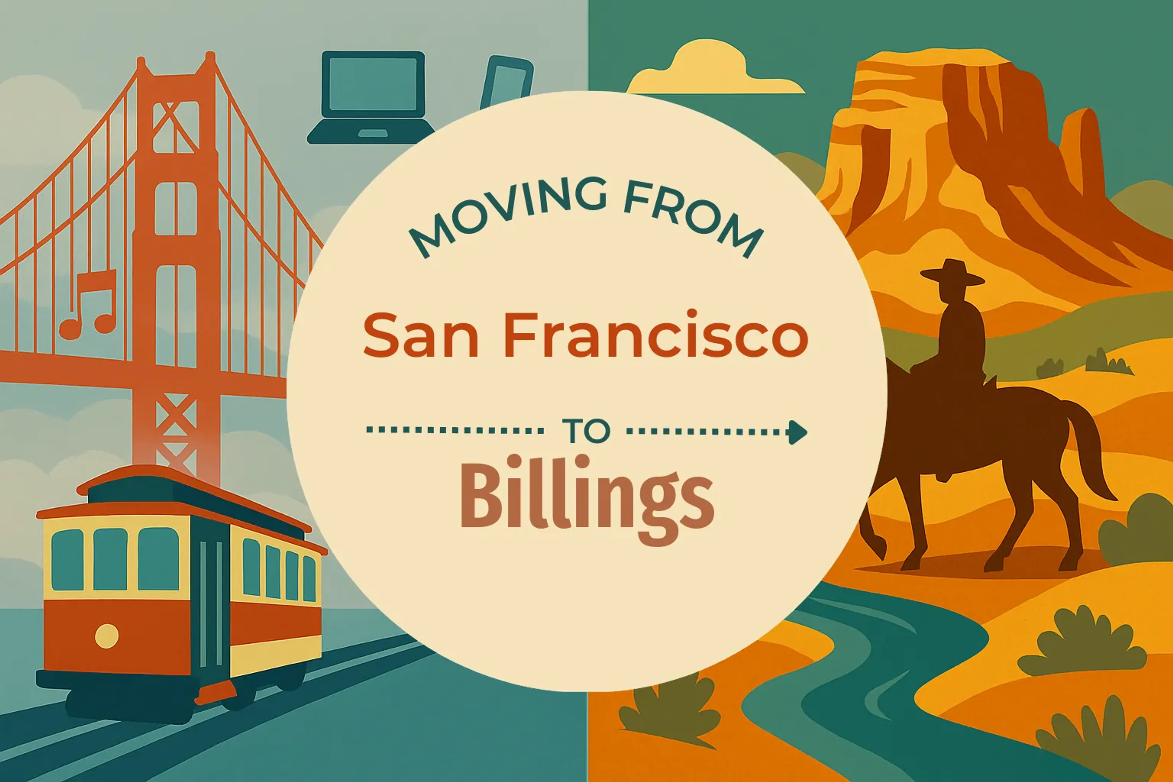 Side-by-side comparison of San Francisco to Billings moving companies