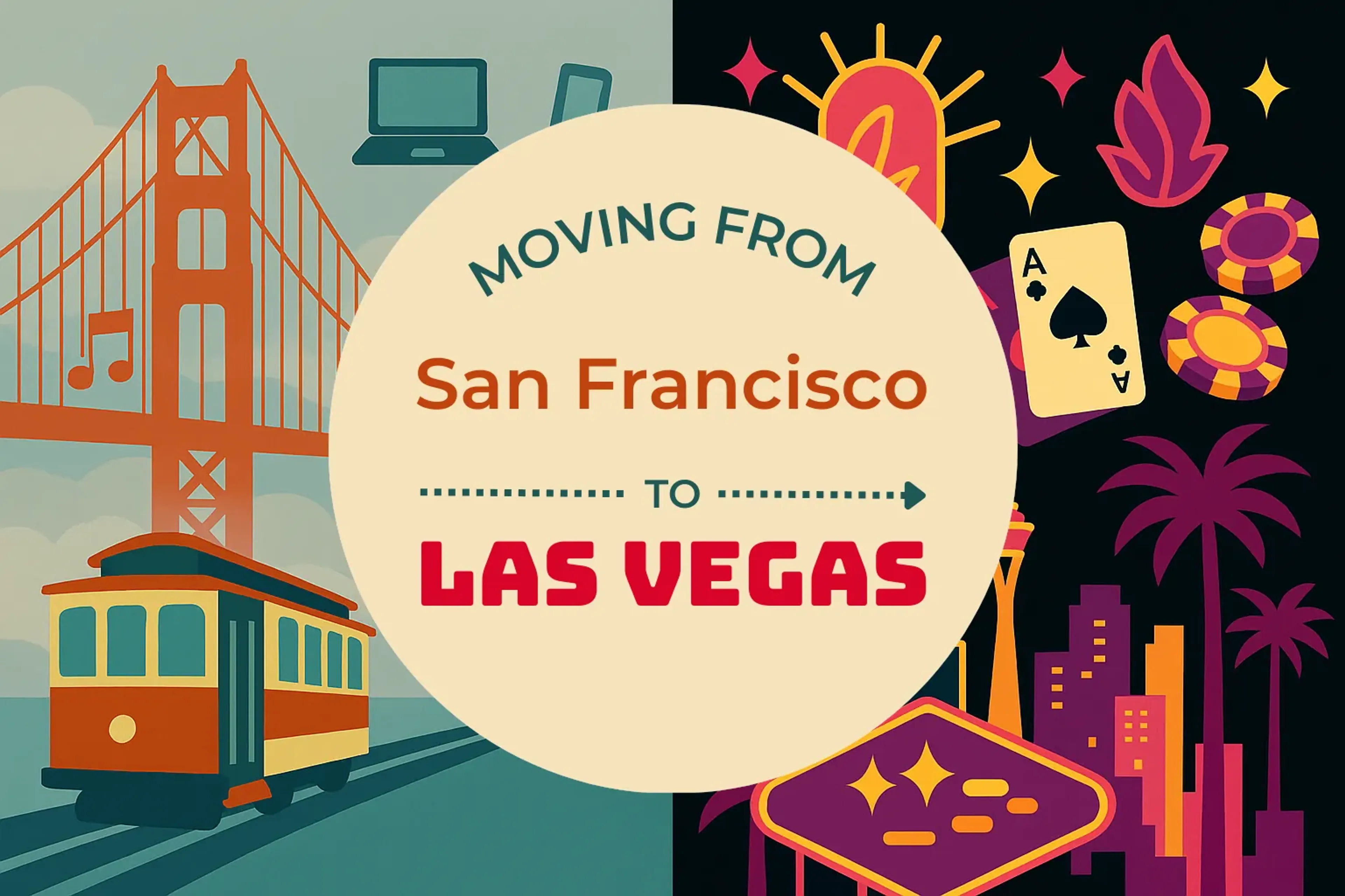 Side-by-side comparison of San Francisco to Las Vegas moving companies