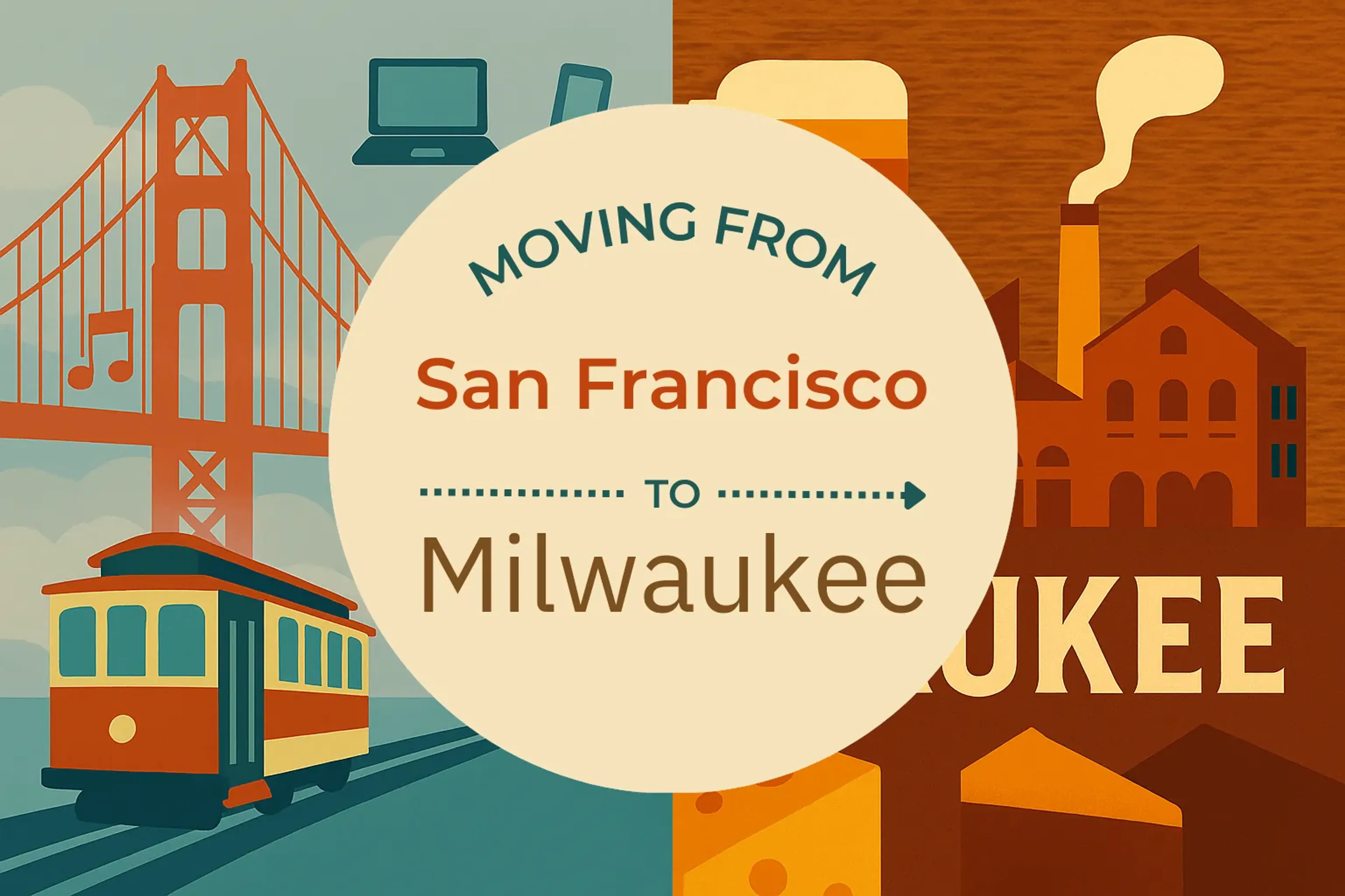 Side-by-side comparison of San Francisco to Milwaukee moving companies