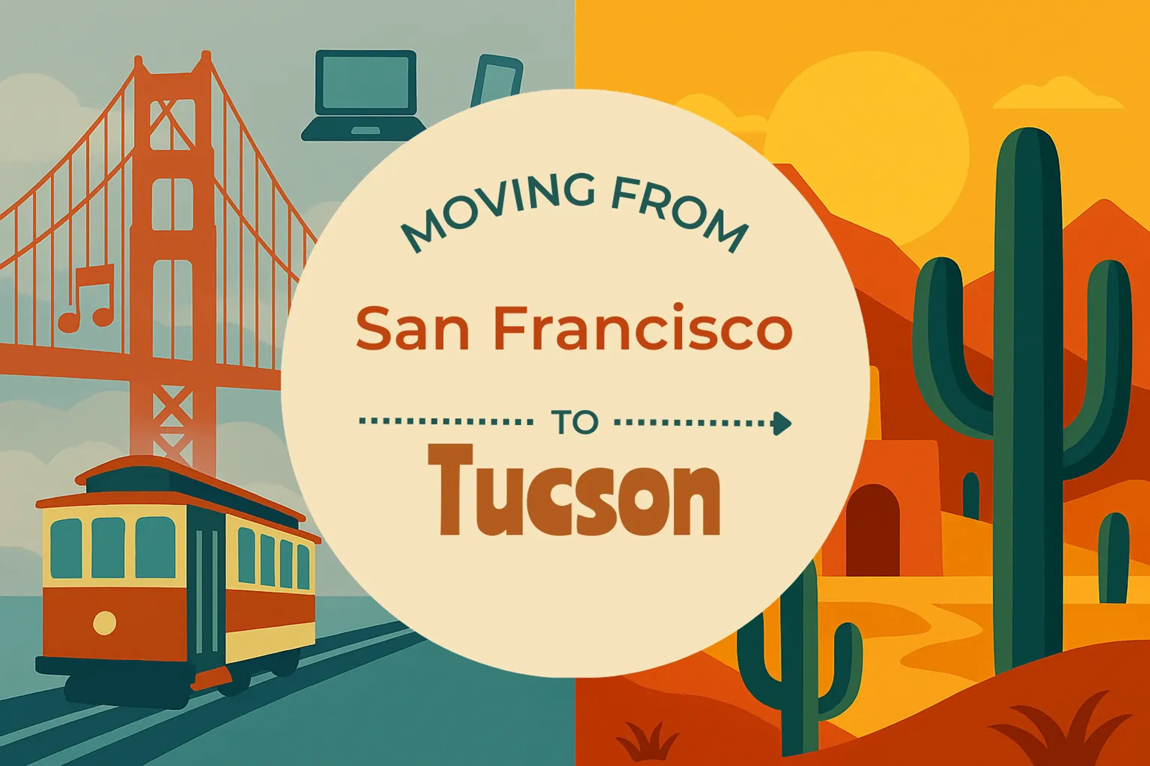 Side-by-side comparison of San Francisco to Tucson moving companies