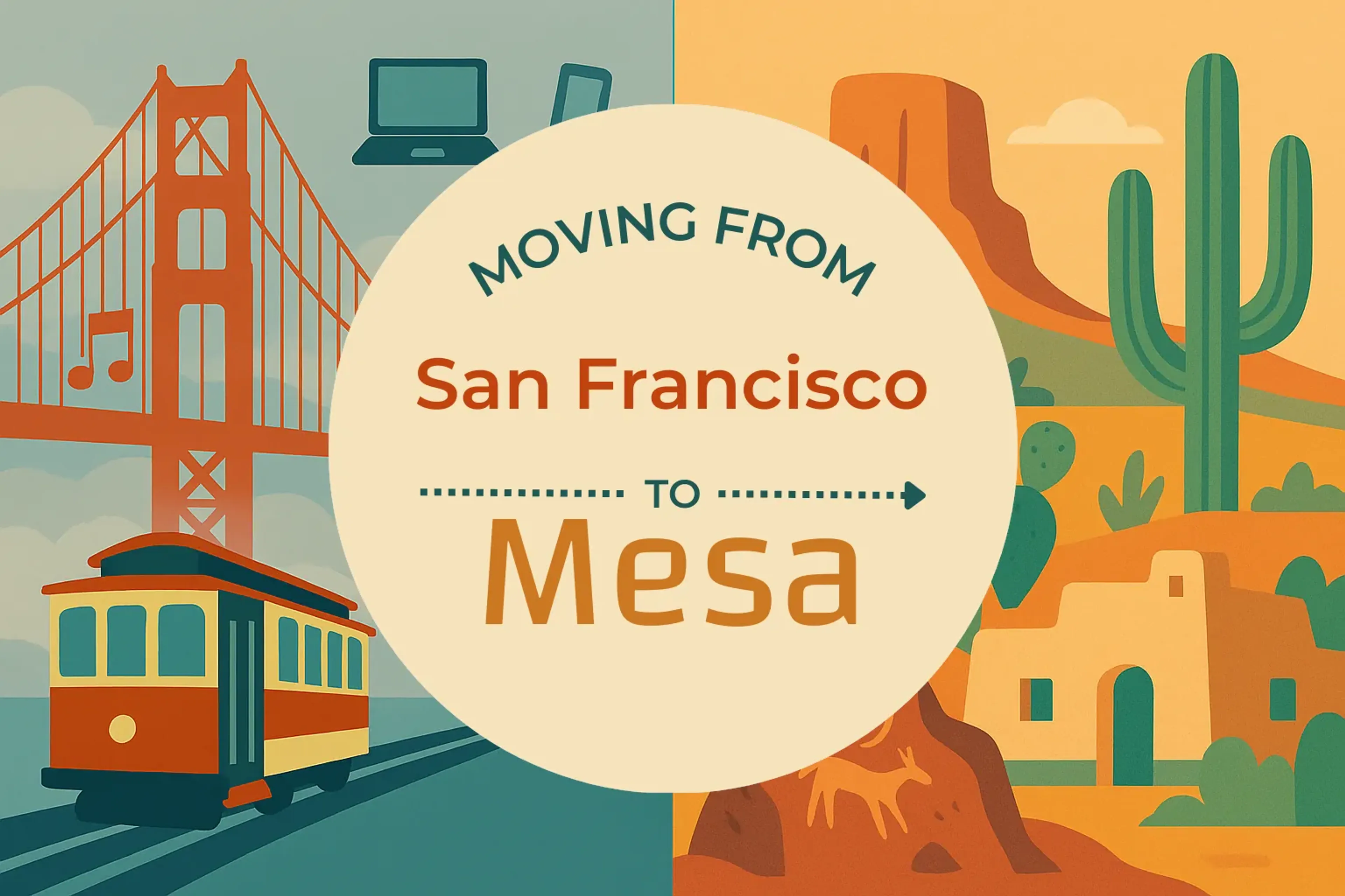 Side-by-side comparison of San Francisco to Mesa moving companies