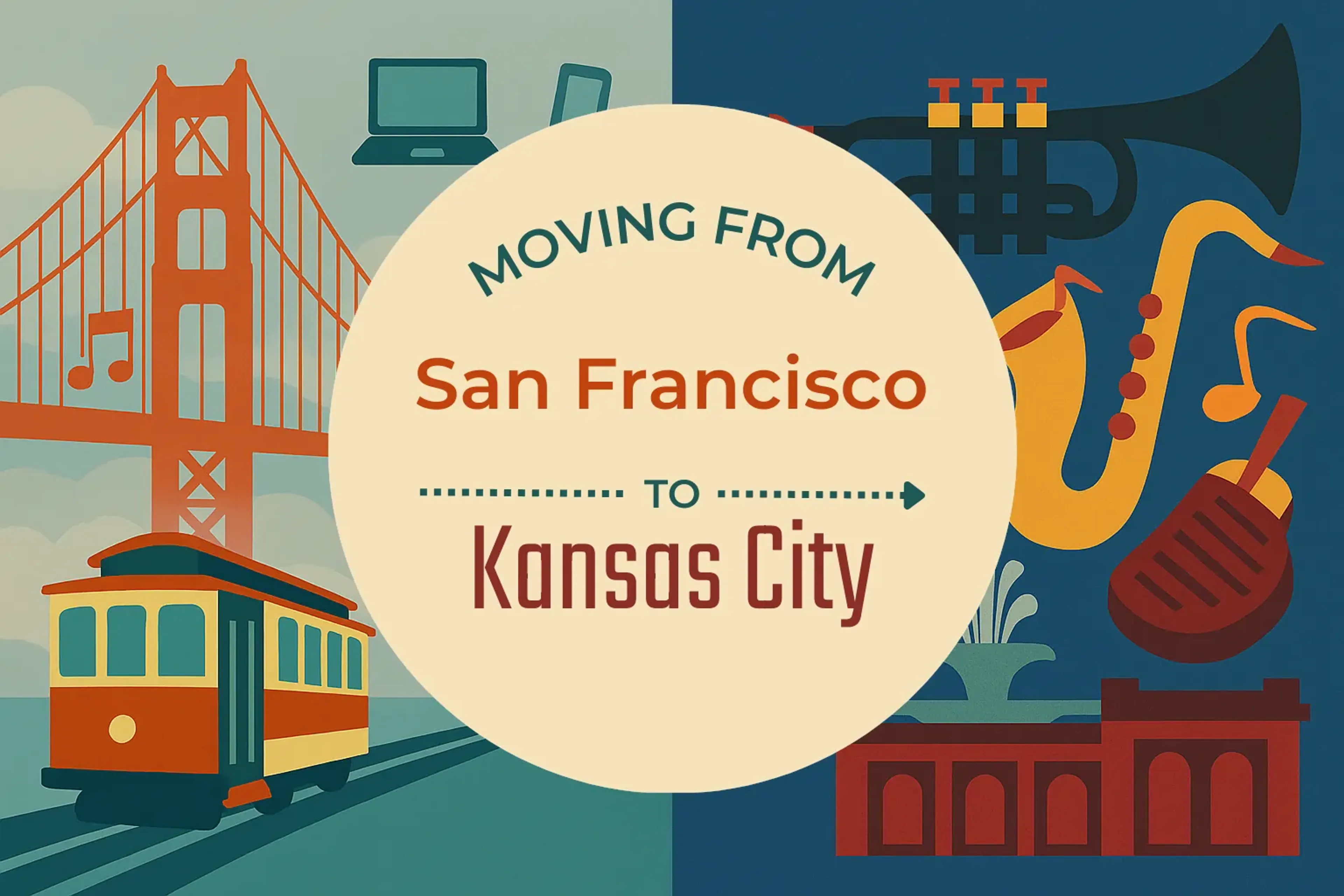 Side-by-side comparison of San Francisco to Kansas City moving companies
