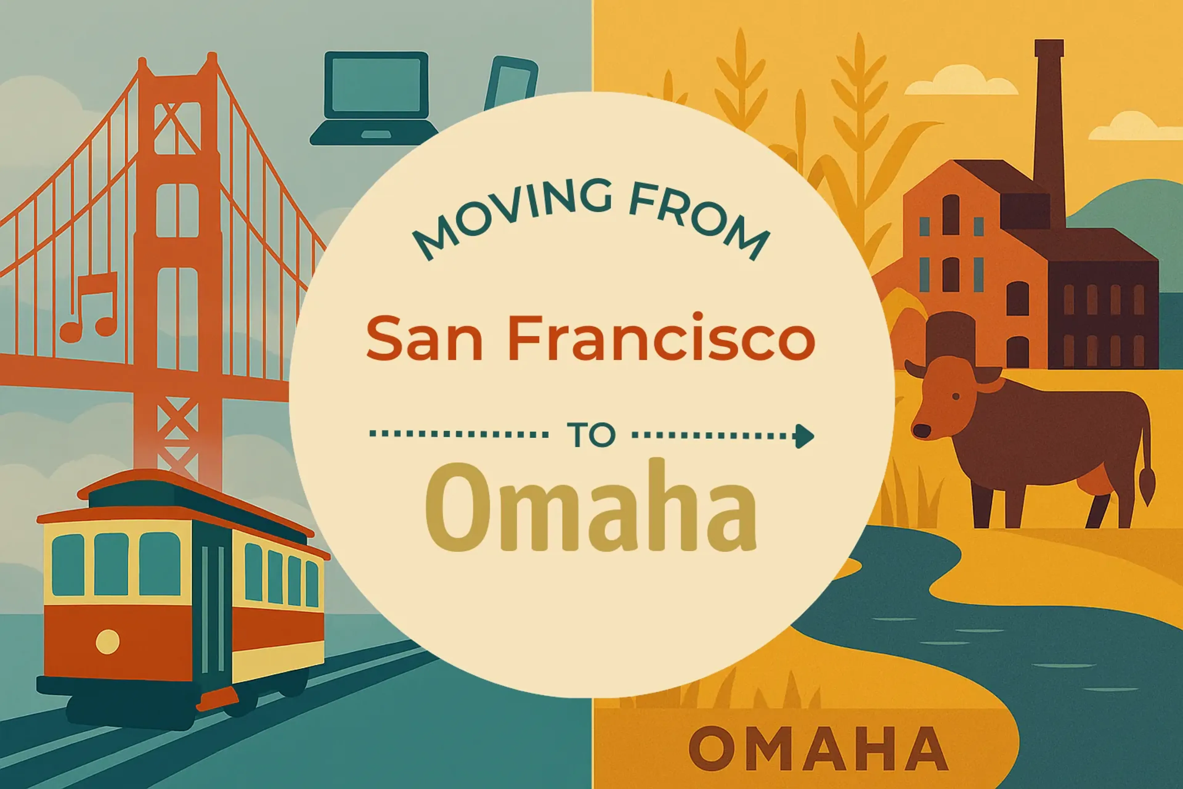 Side-by-side comparison of San Francisco to Omaha moving companies