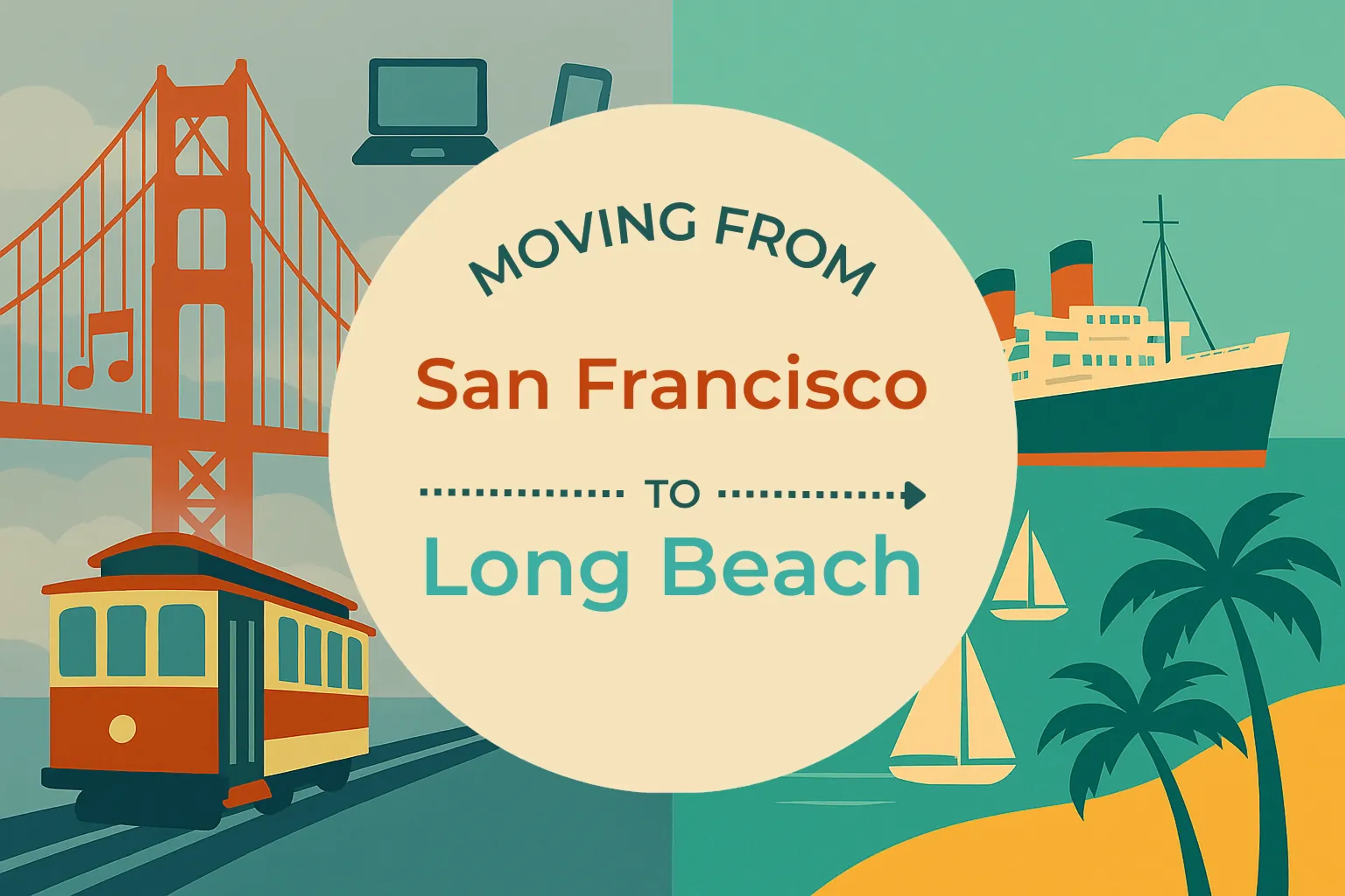 Side-by-side comparison of San Francisco to Long Beach moving companies