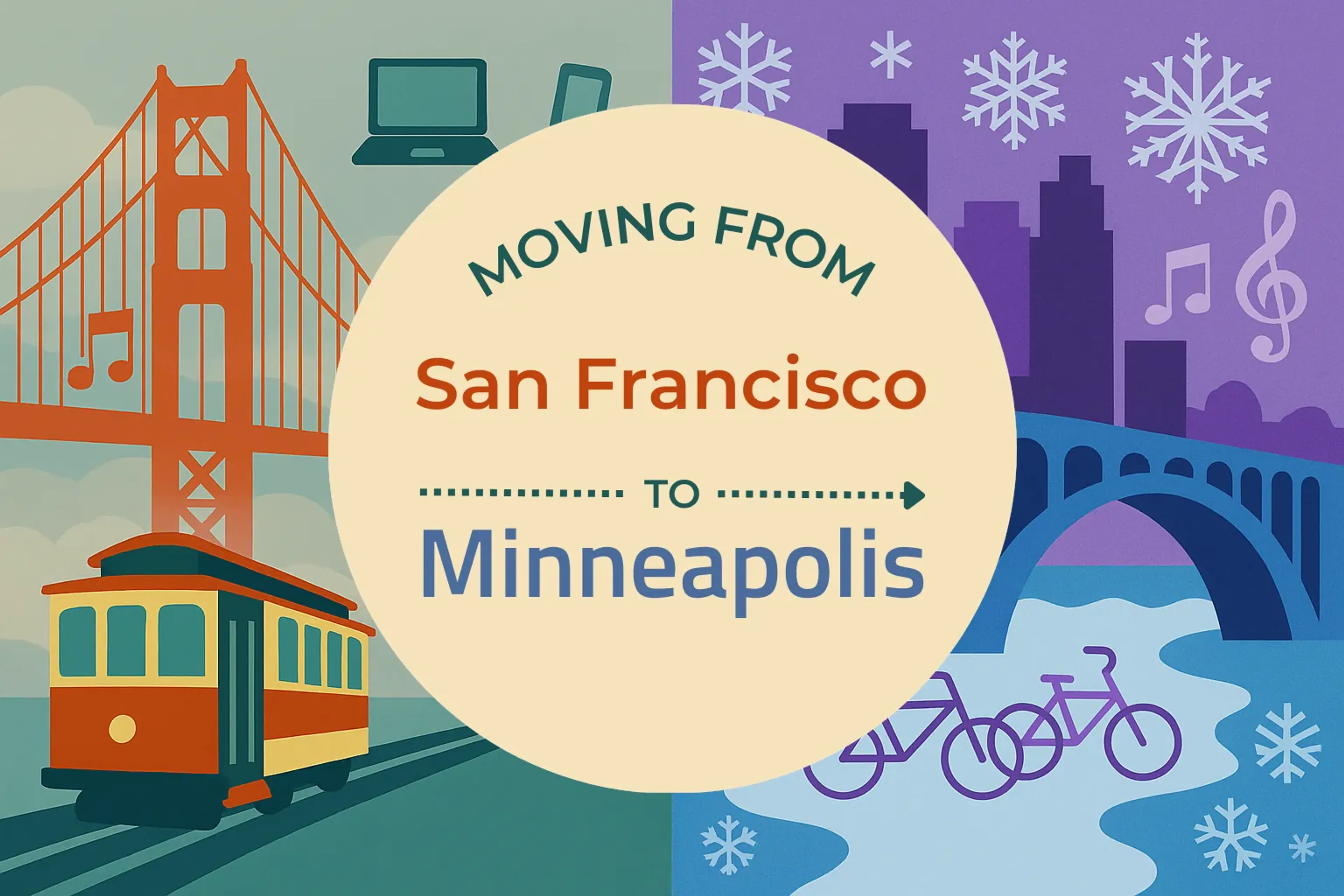 Side-by-side comparison of San Francisco to Minneapolis moving companies
