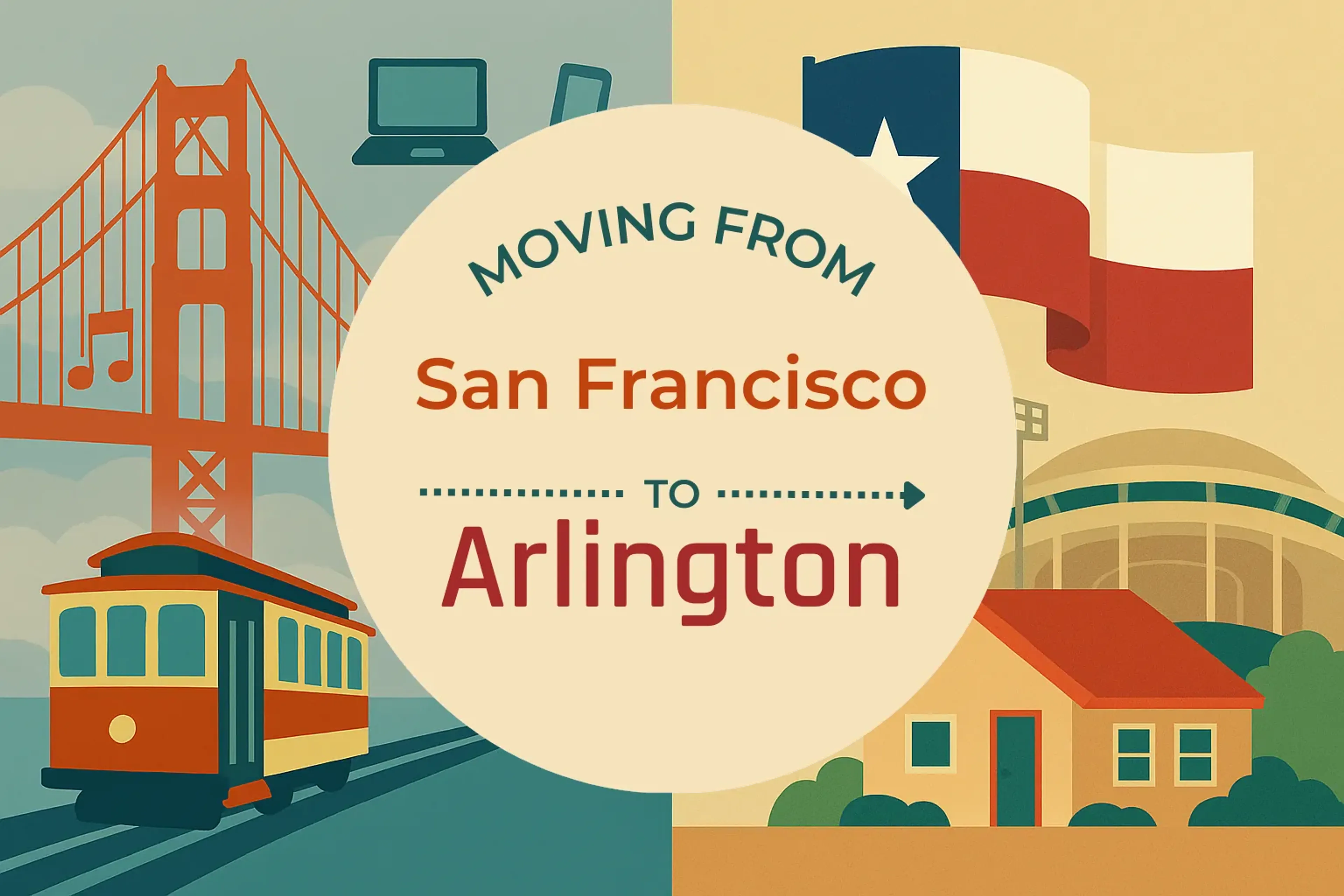 Side-by-side comparison of San Francisco to Arlington moving companies