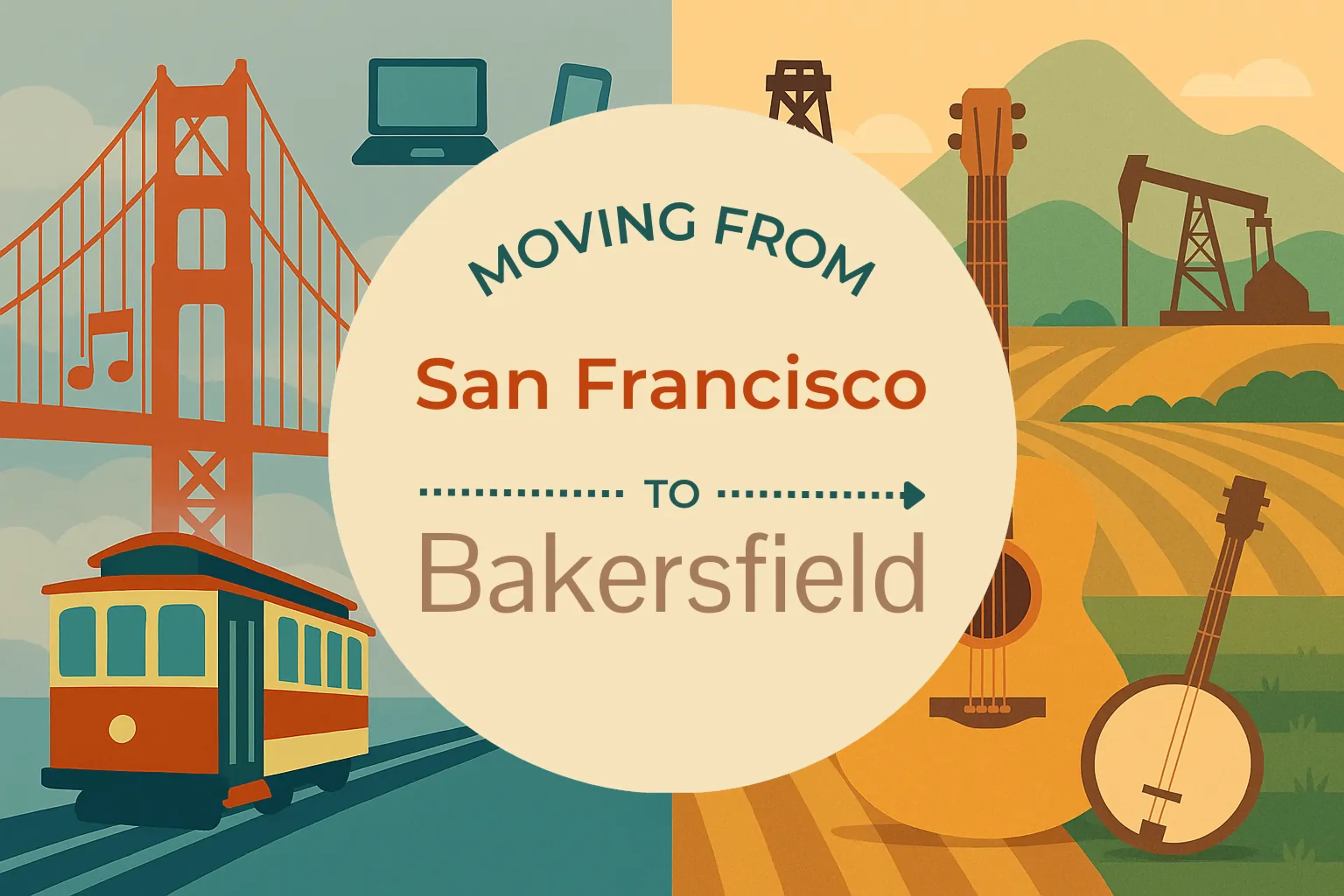 Side-by-side comparison of San Francisco to Bakersfield moving companies