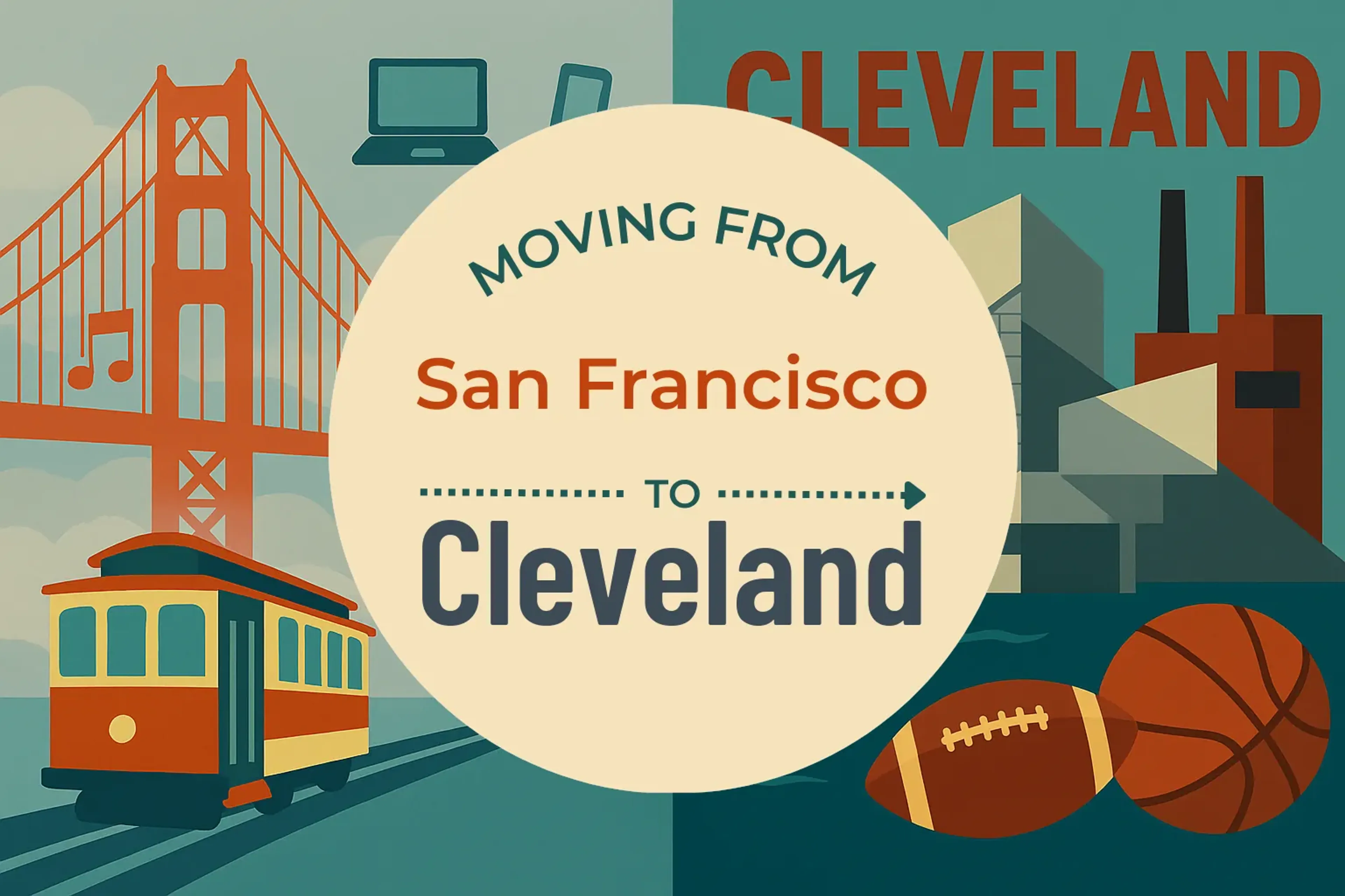 Side-by-side comparison of San Francisco to Cleveland moving companies