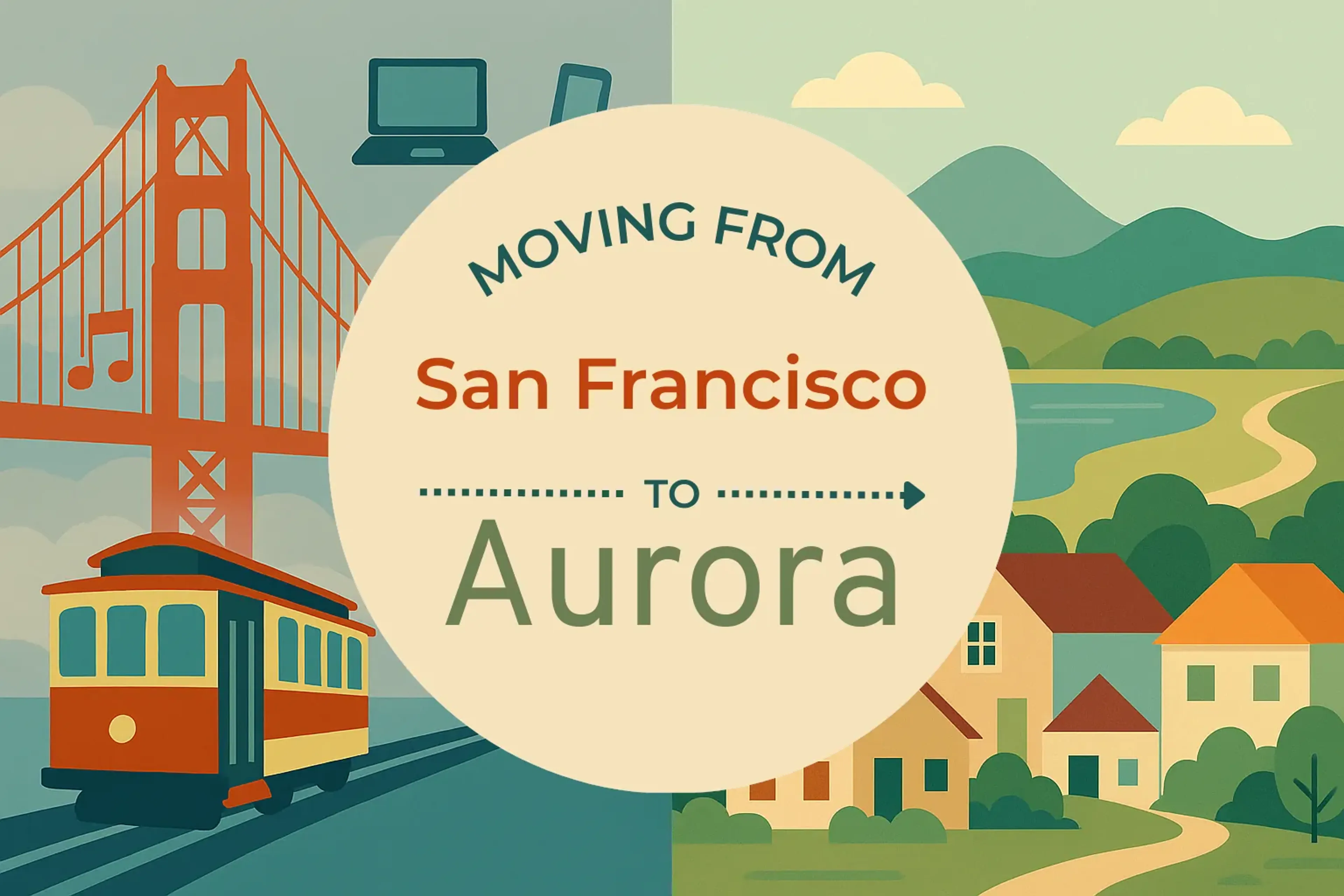 Side-by-side comparison of San Francisco to Aurora moving companies