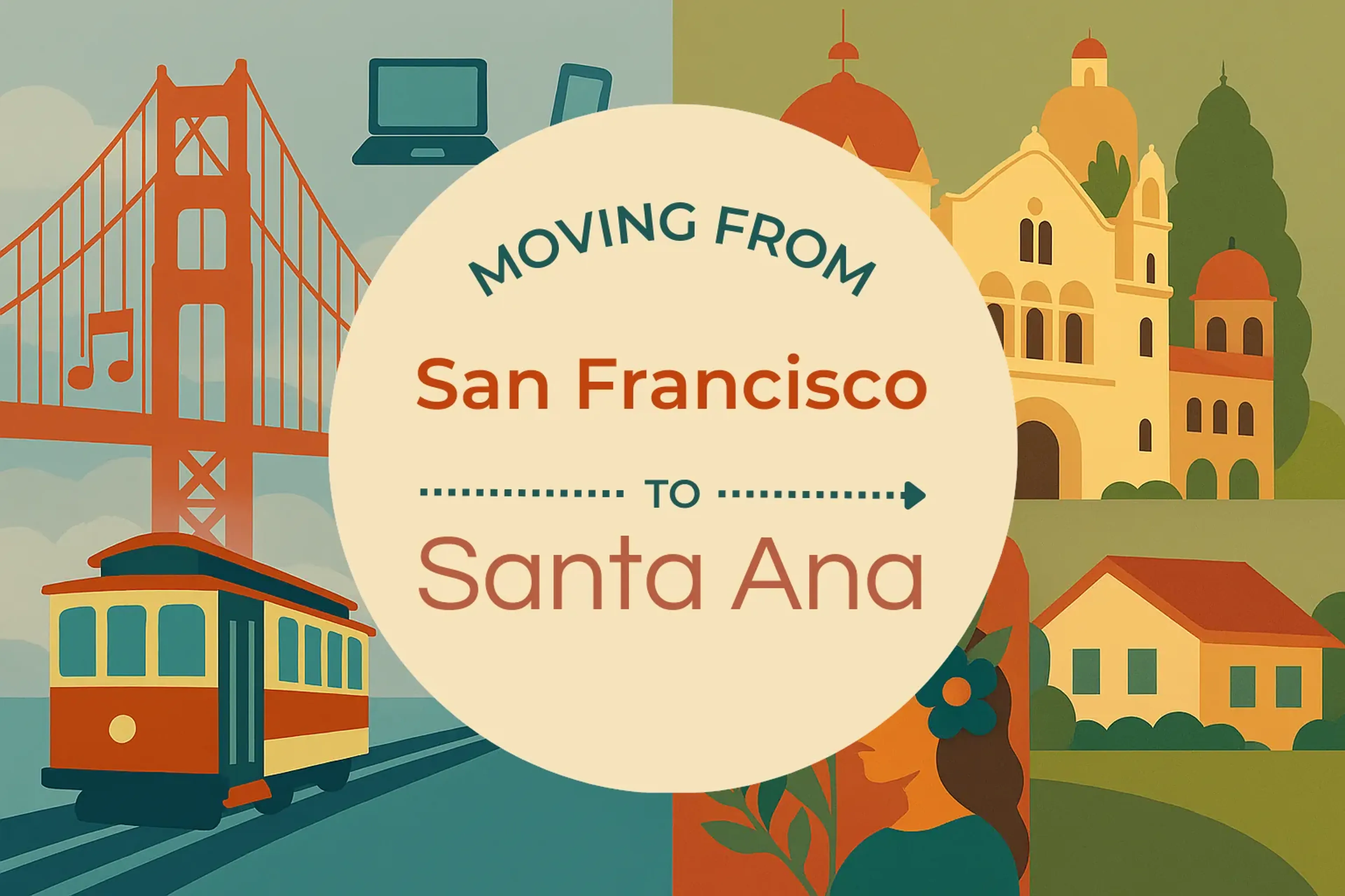 Side-by-side comparison of San Francisco to Santa Ana moving companies