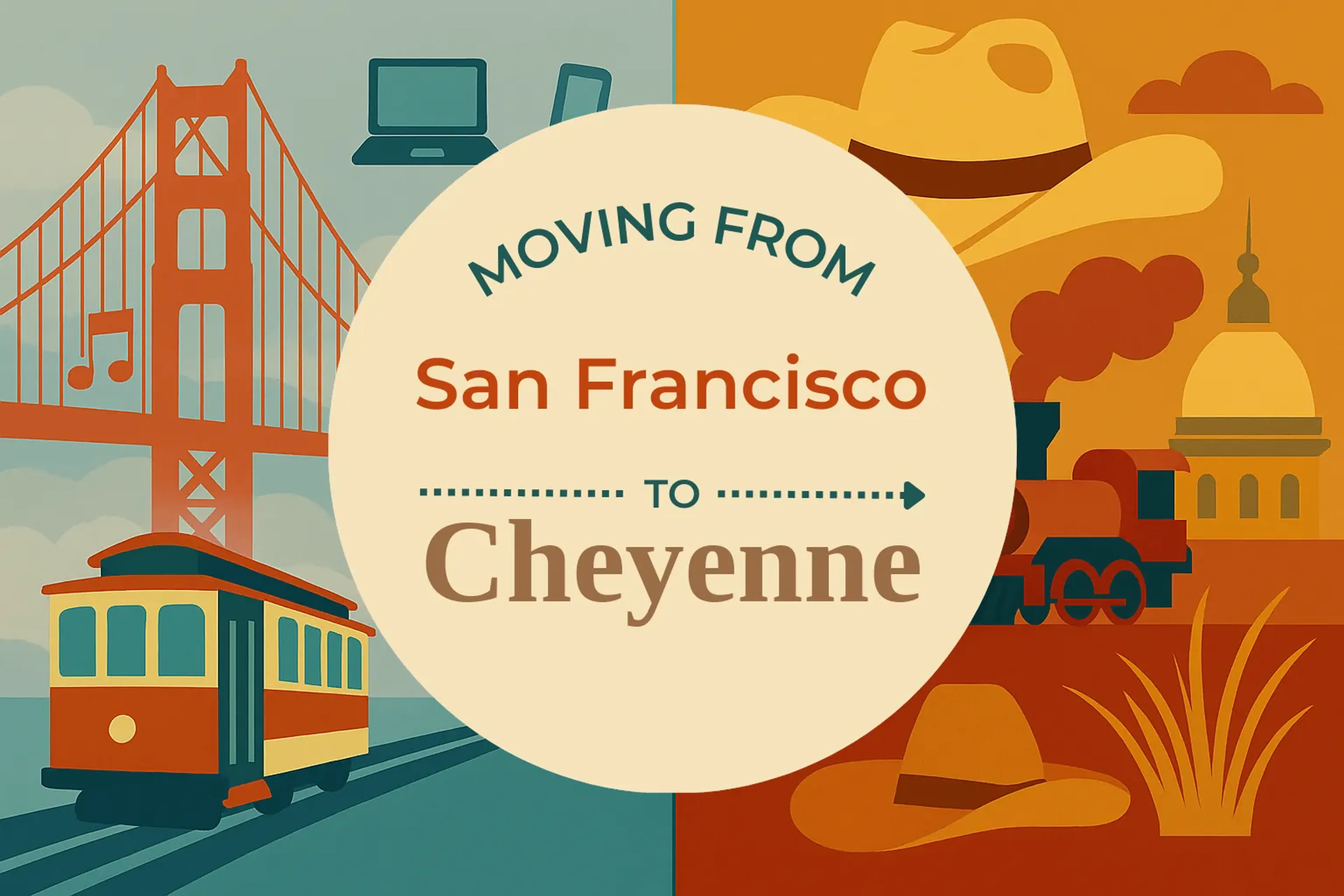 Side-by-side comparison of San Francisco to Cheyenne moving companies