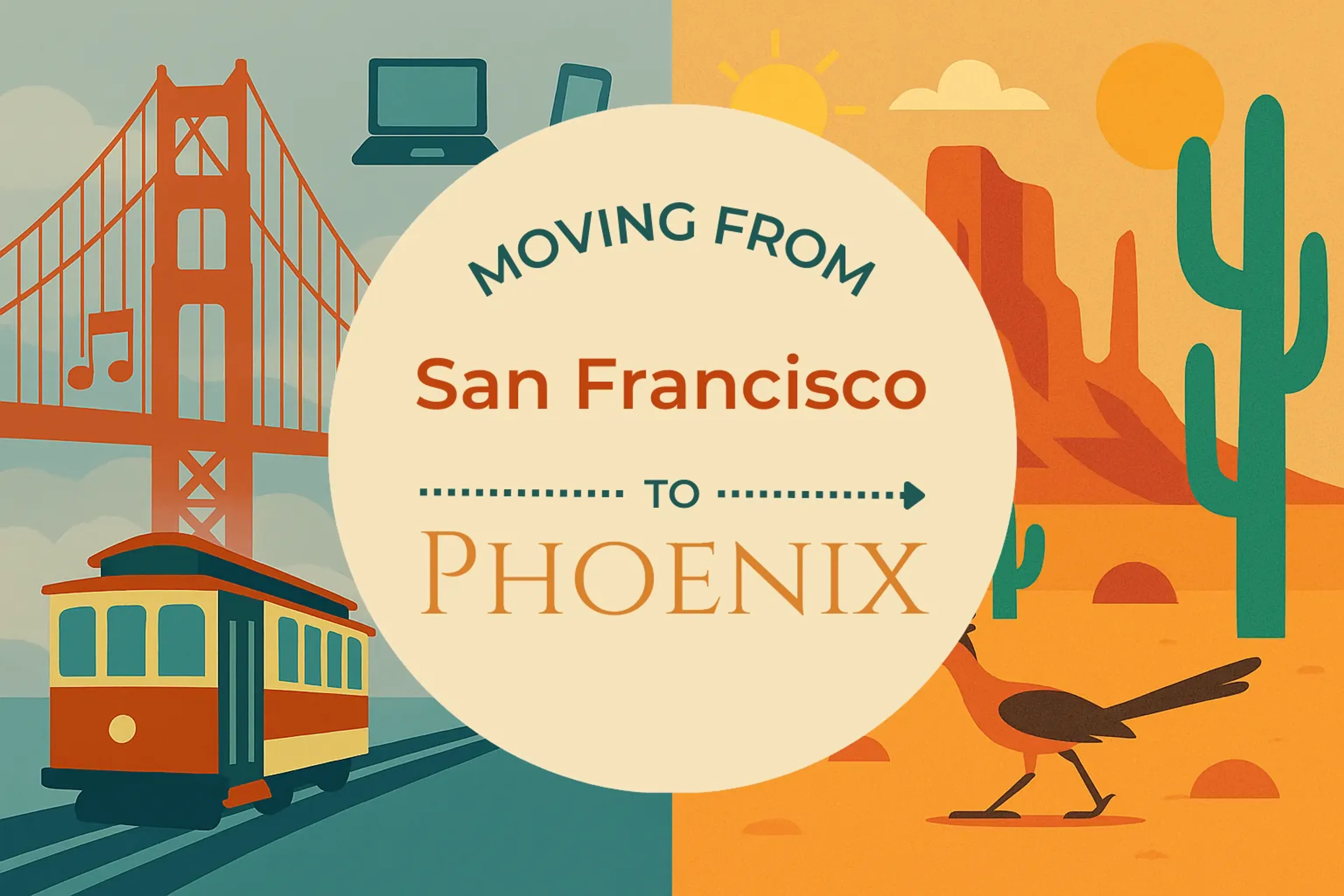Side-by-side comparison of San Francisco to Phoenix moving companies