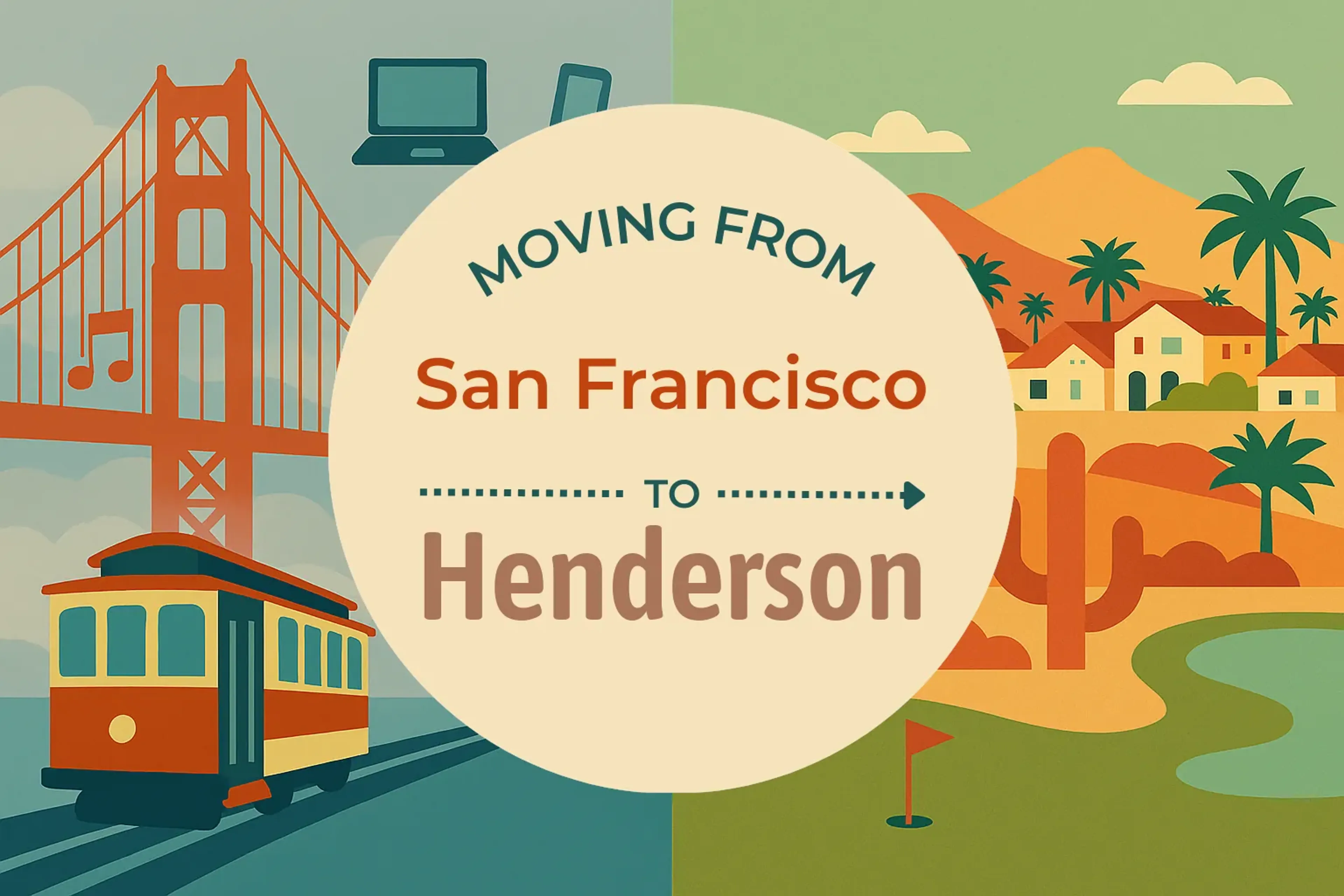 Side-by-side comparison of San Francisco to Henderson moving companies
