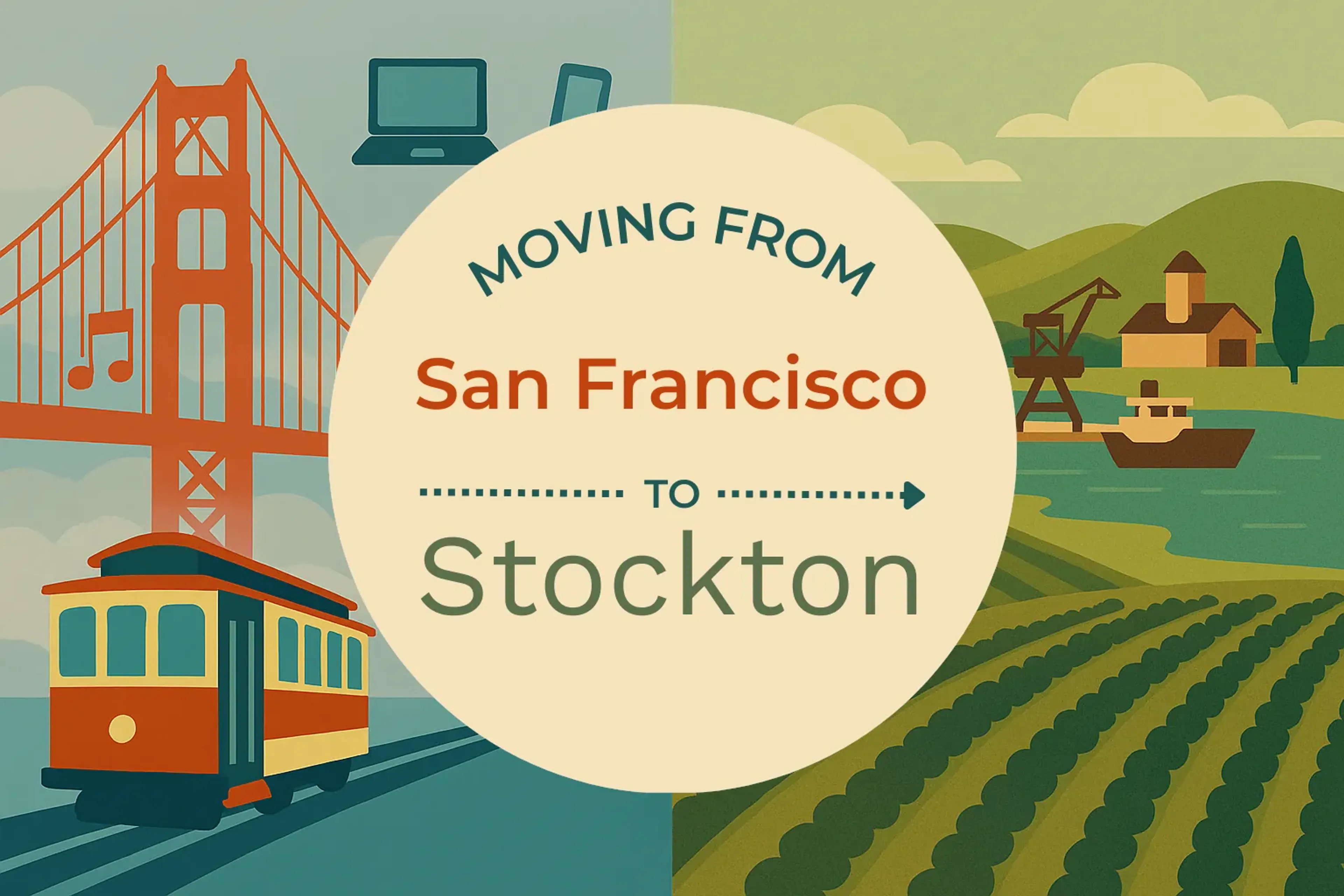 Side-by-side comparison of San Francisco to Stockton moving companies