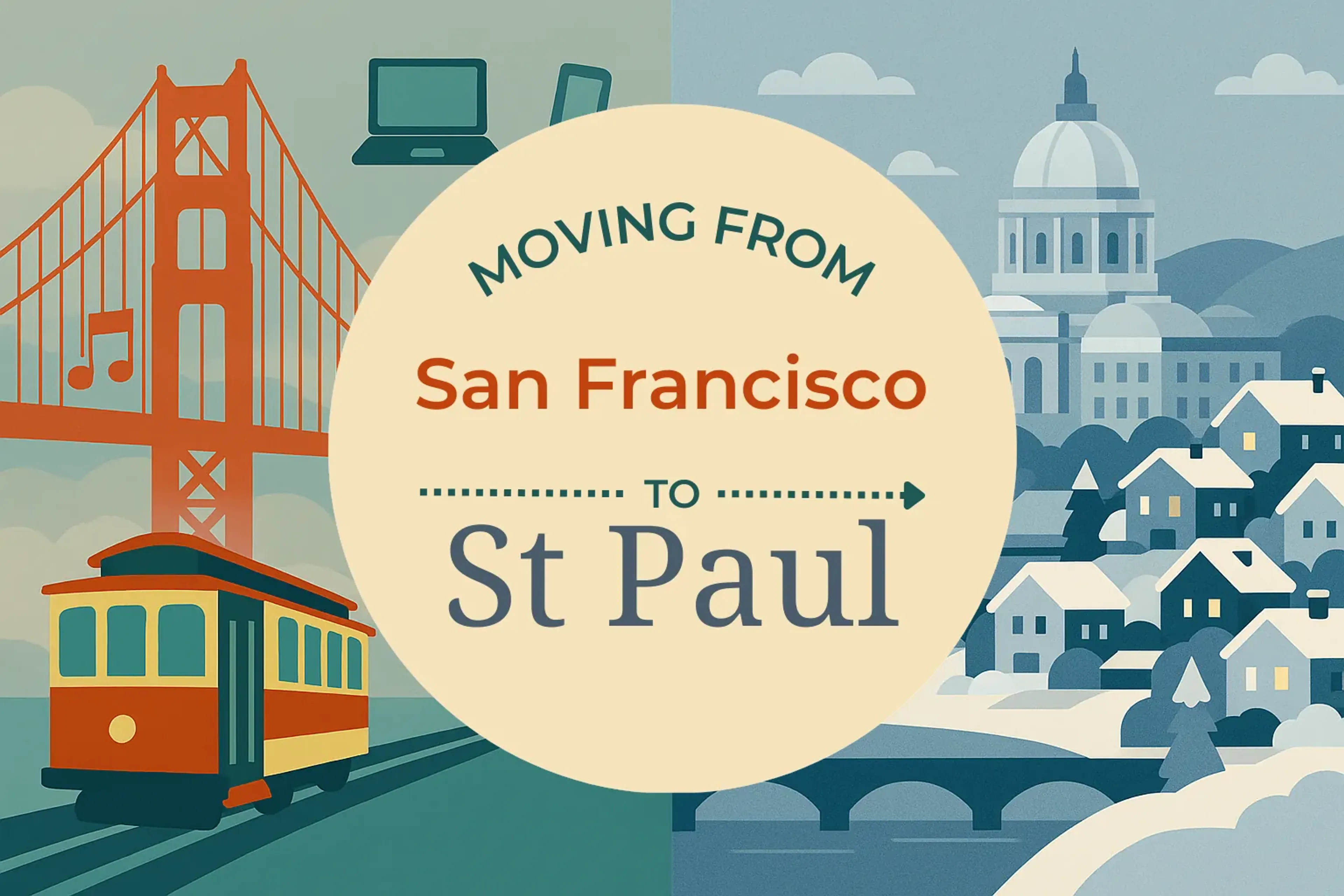 Side-by-side comparison of San Francisco to St. Paul moving companies