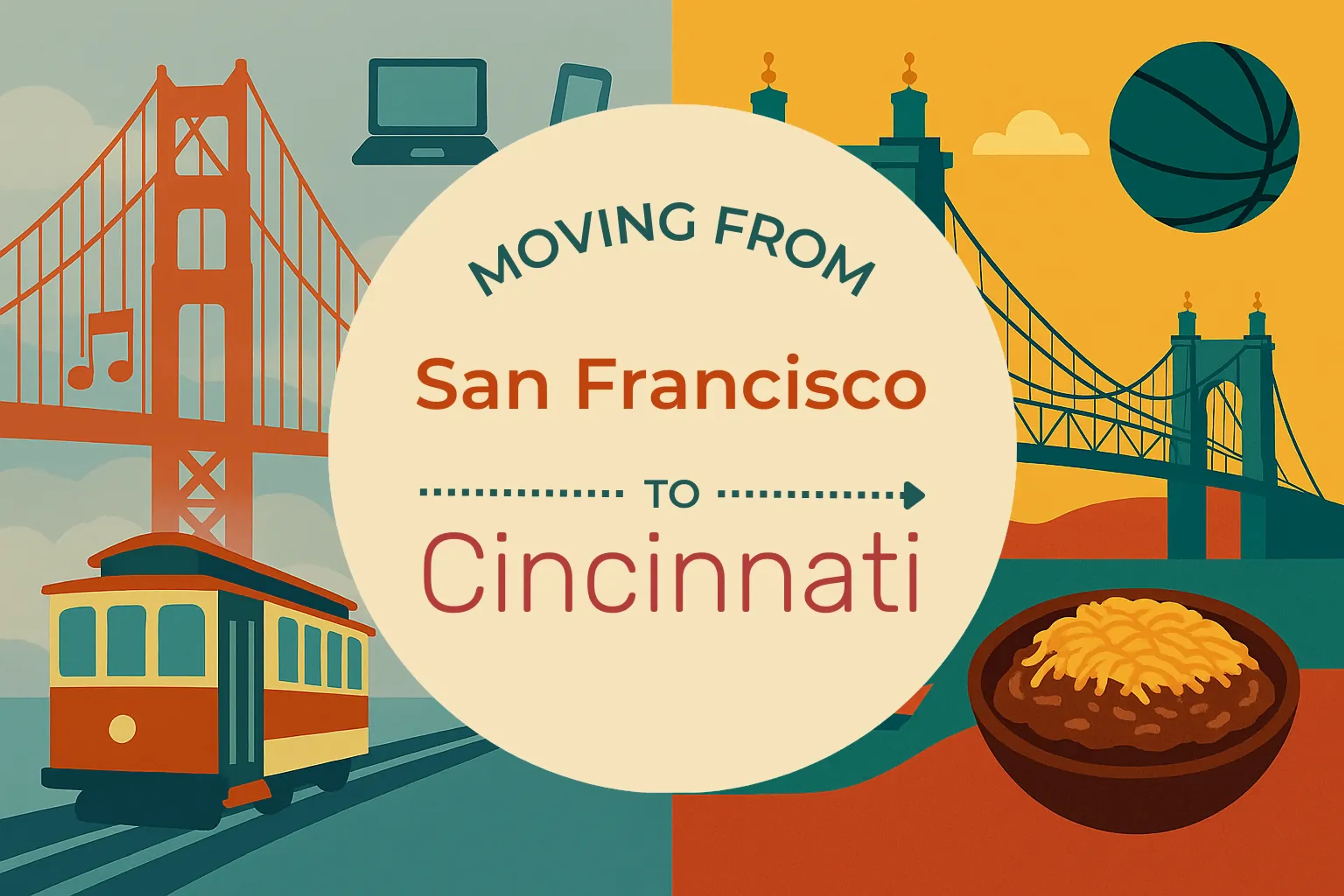 Side-by-side comparison of San Francisco to Cincinnati moving companies