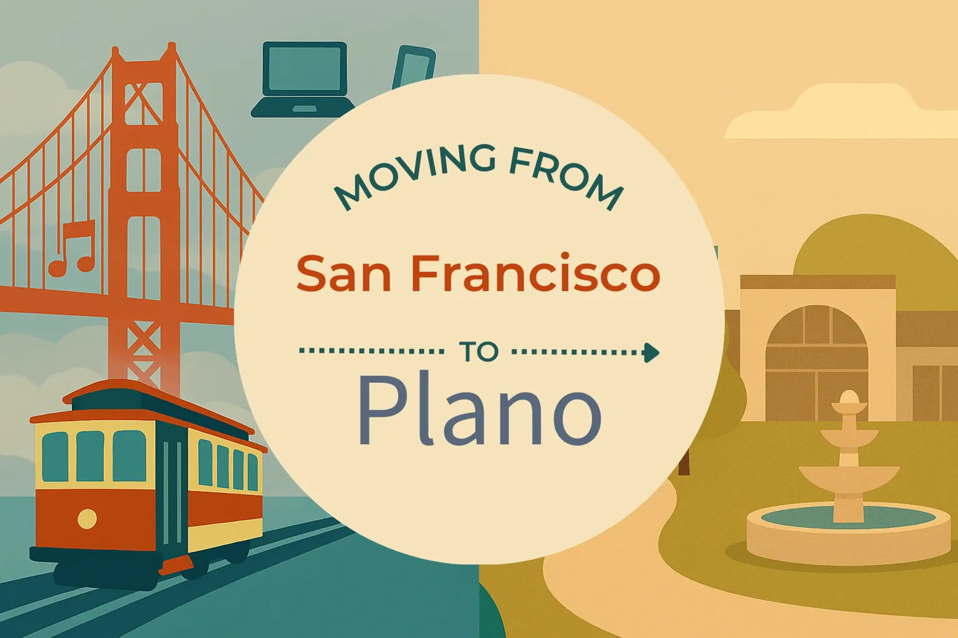 Side-by-side comparison of San Francisco to Plano moving companies