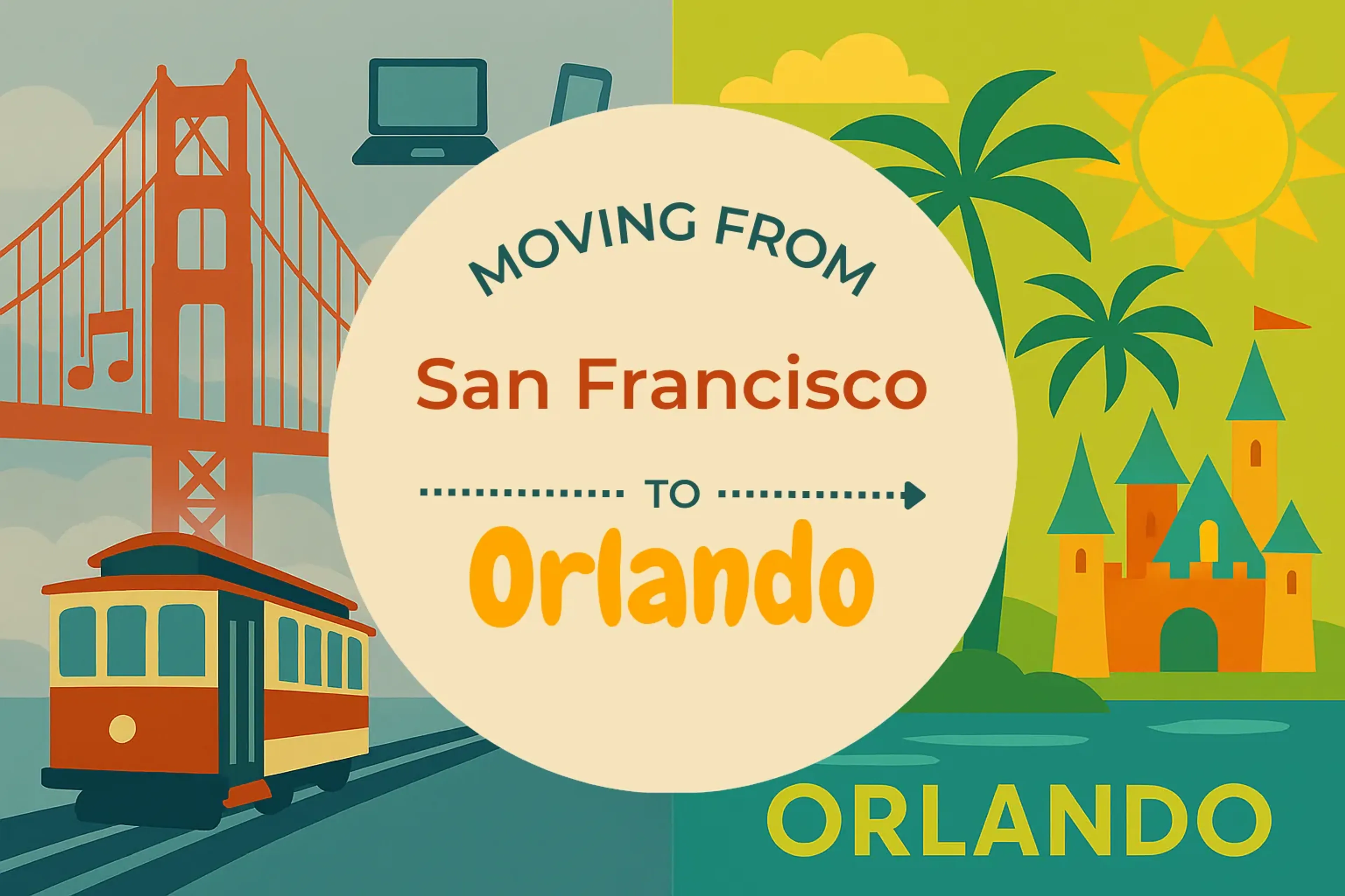 Side-by-side comparison of San Francisco to Orlando moving companies